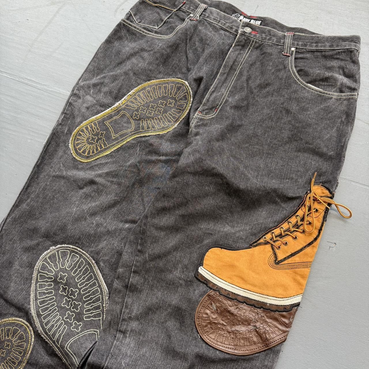 Japanese Brand × Vintage Faded Timberland Boot Raw Blue Baggy Jeans Size US 42 / EU 58 - 2 Thumbnail