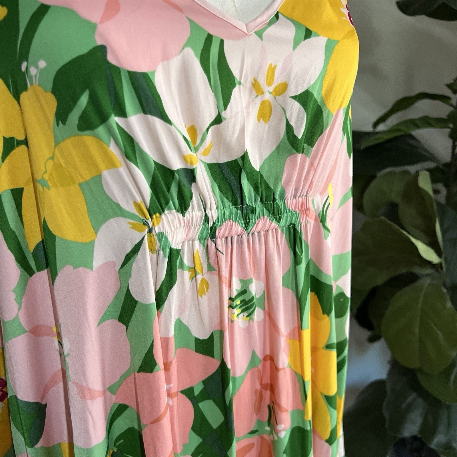 Kate Spade KATE SPADE Caftan Dress L/XL Painterly Petals Floral Muumuu Size XL / US 12-14 / IT 48-50 - 2 Thumbnail
