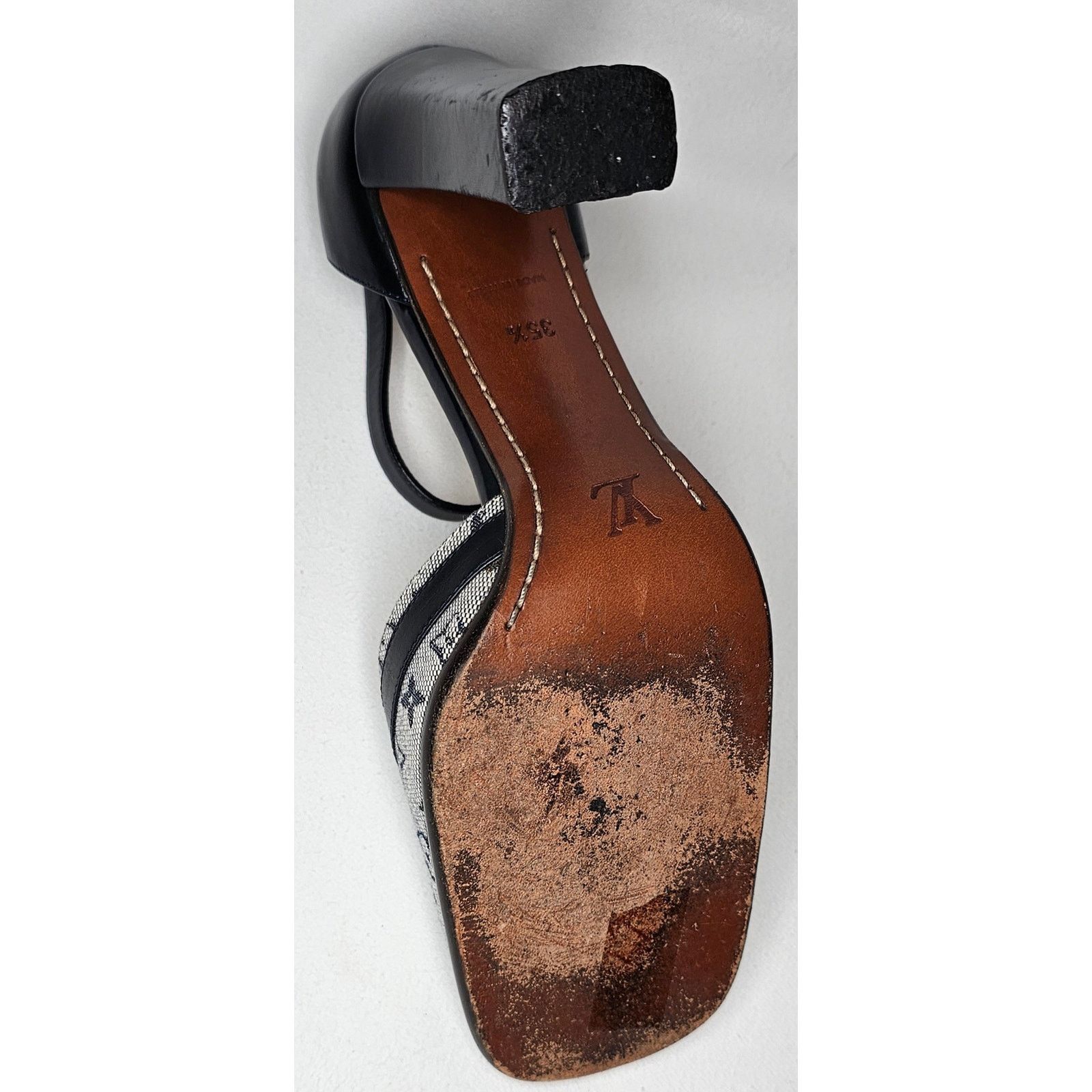 Louis Vuitton Louis Vuitton D'Orsay Ankle Strap Pumps mini lin canvas Size US 5.5 / IT 35.5 - 11 Thumbnail