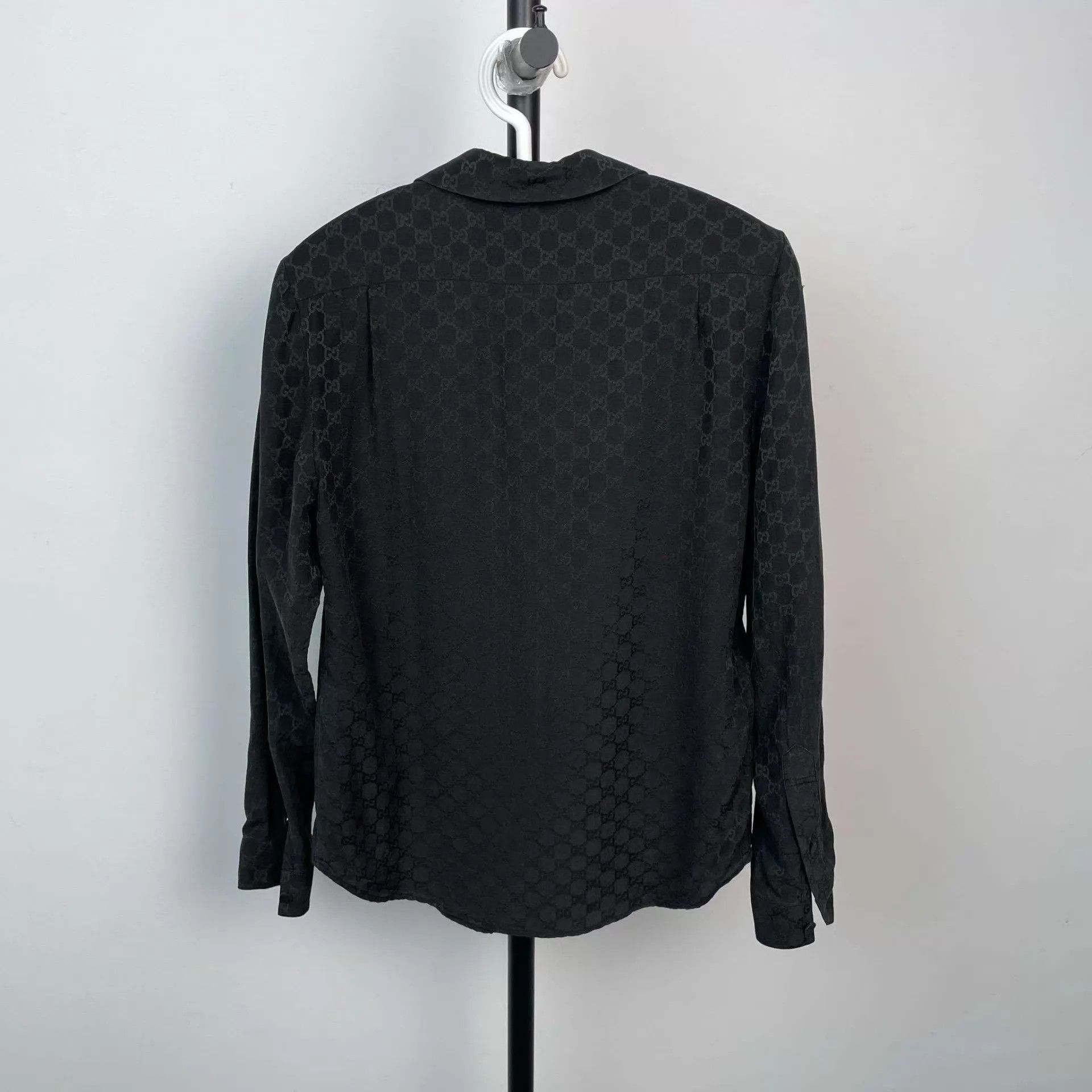 Gucci Gucci all-over print logo long-sleeve shirt black size 36 Size XS / US 0-2 / IT 36-38 - 2 Thumbnail