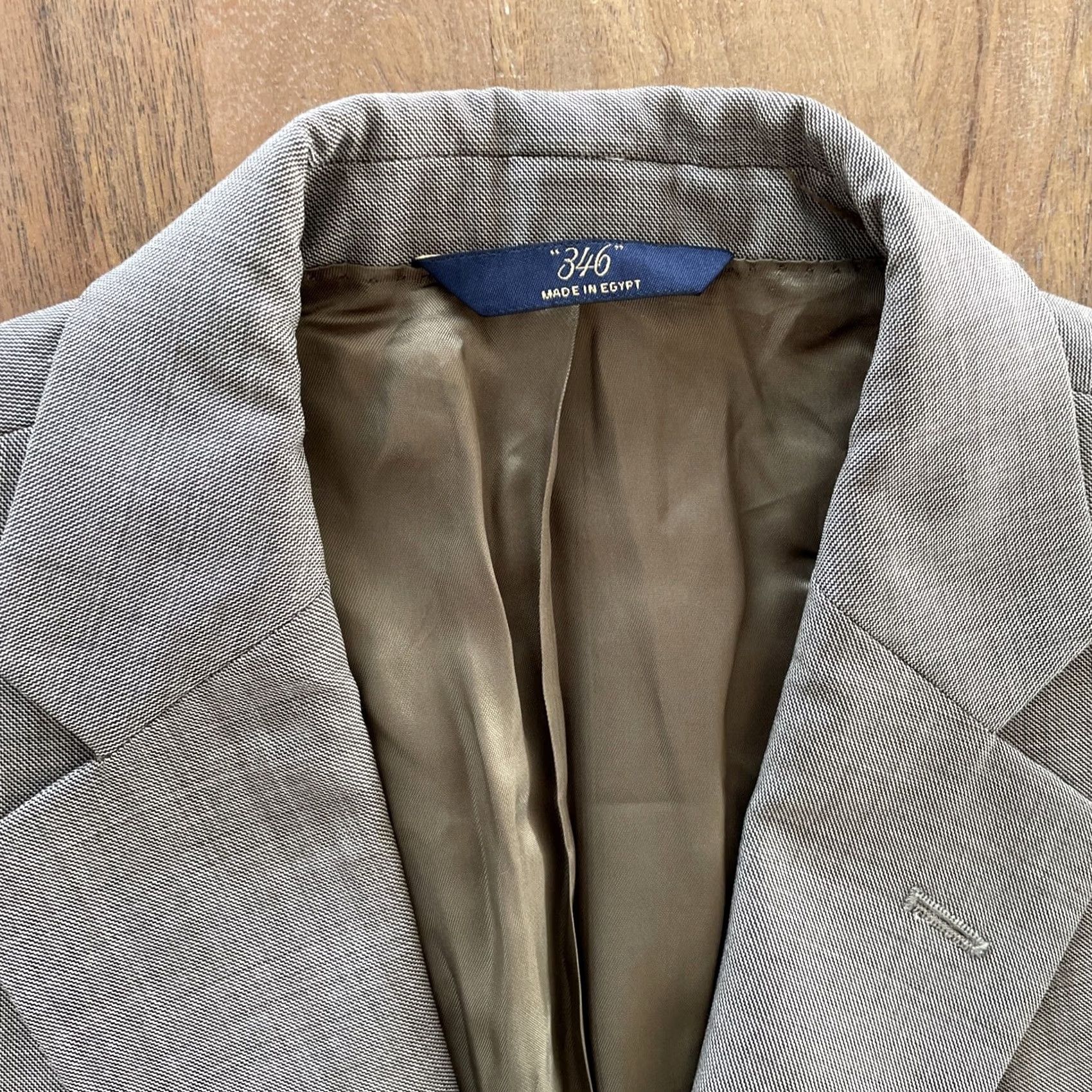 Brooks Brothers Brooks Brothers Blazer Single-Breasted Wool 41R Beige Logo Mens Jacket Regular Fit Blazer, Notch Lapel, Four-Button Sleeve, Dry Clean Only Size 42R - 6 Thumbnail