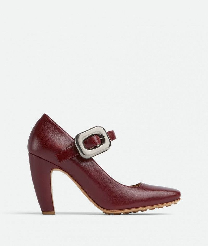 image of Bottega Veneta O1Loc1C0324 729722 Mostra Mary-Jane Pump In Red Shoes, Women's (Size 8)