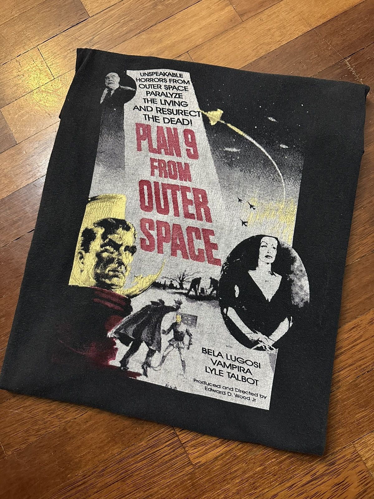 image of Made In USA x Movie Vintage Mosquitehead Plan B From Outter Space in Black, Men's (Size XL)