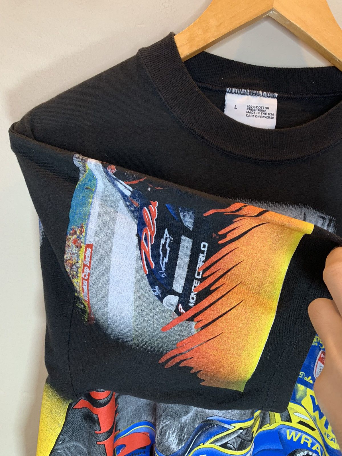 NASCAR *RARE* Vintage 90’s Dale Earnhardt NASCAR AOP Racing T-Shirt Size US L / EU 52-54 / 3 - 5 Thumbnail