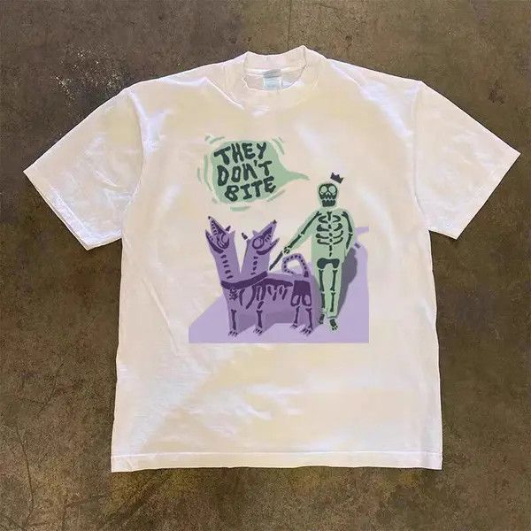 Japanese Brand Kayama x Kida White Loose Abstract Short Sleeve T-Shirt Size US M / EU 48-50 / 2 - 2 Thumbnail