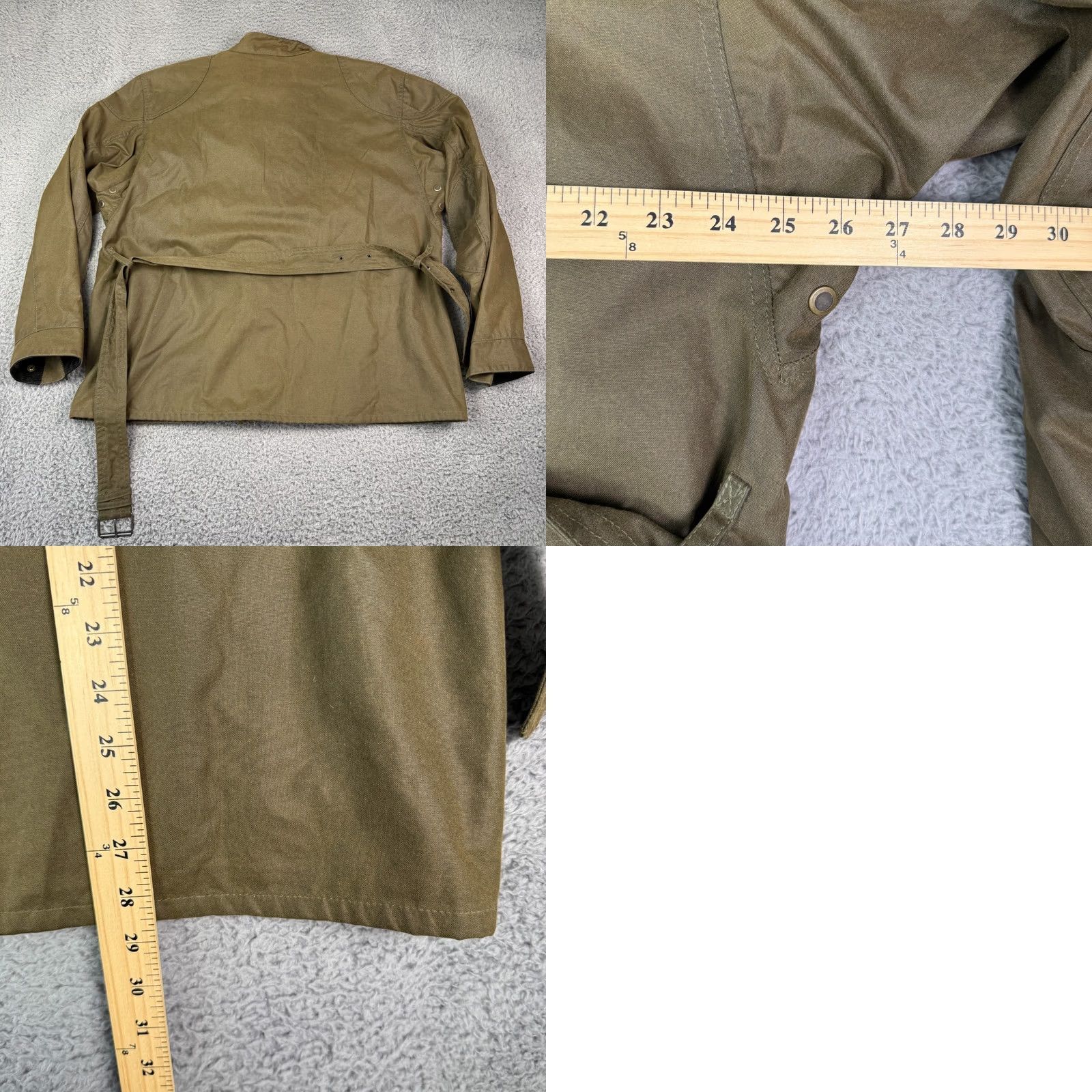 Belstaff Belstaff Fieldmaster Waxed Jacket Mens Large Olive Belted Cotton Italy Size US L / EU 52-54 / 3 - 8 Thumbnail