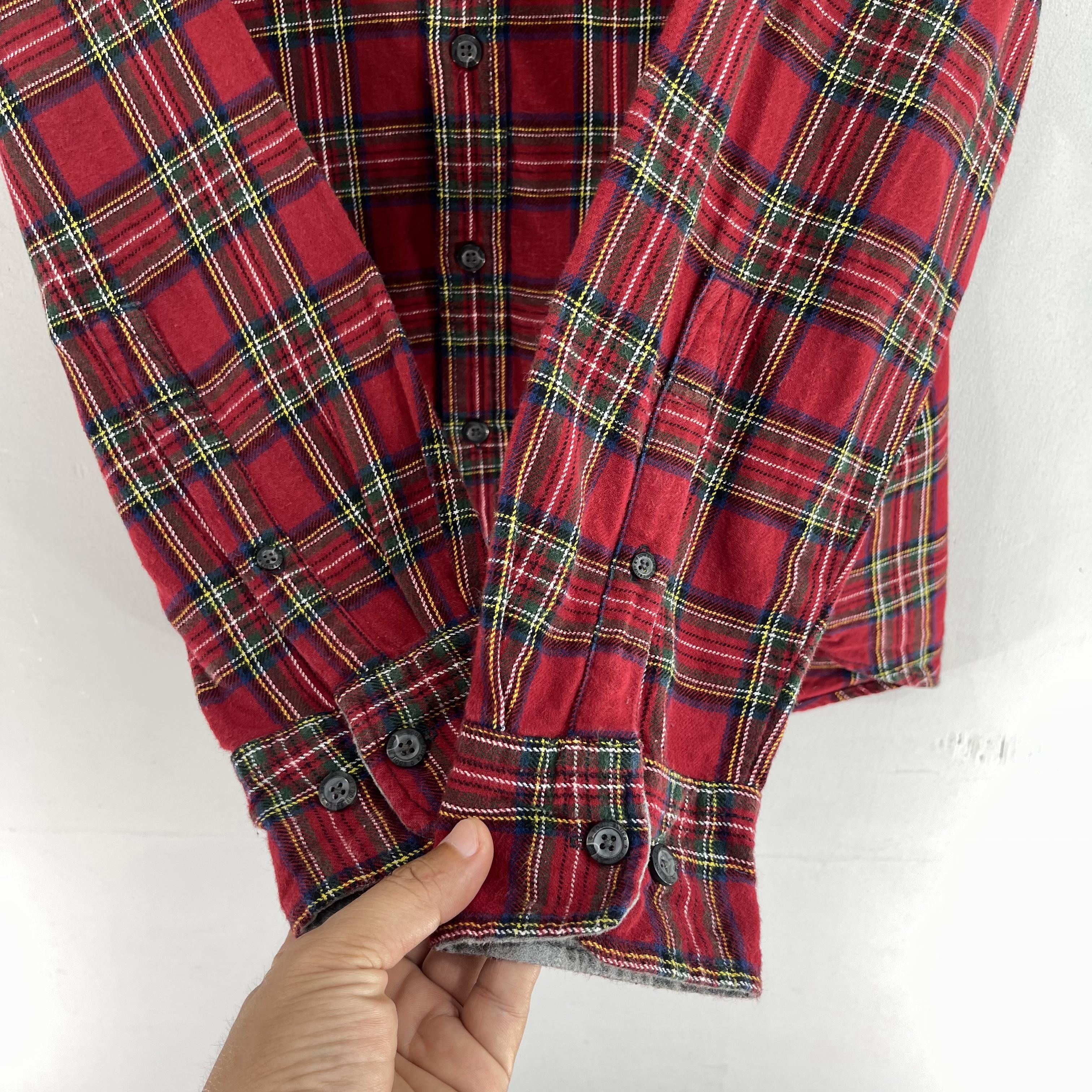 Eddie Bauer × Flannel Vintage EDDIE BAUER Plaid Tartan Red Flannel Button Up Shirt Size US L / EU 52-54 / 3 - 7 Thumbnail