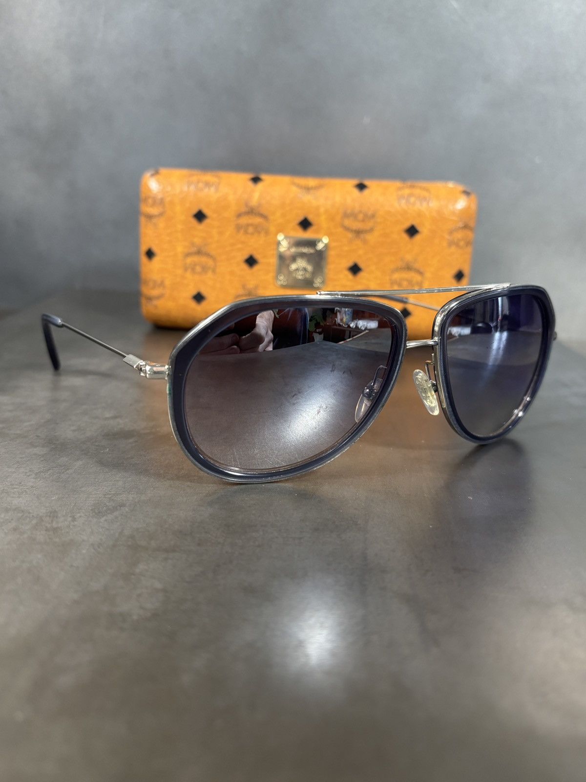 MCM MCM Sunglasses Metal Aviators Monogram 2010s Designer Italy Size ONE SIZE - 23 Thumbnail