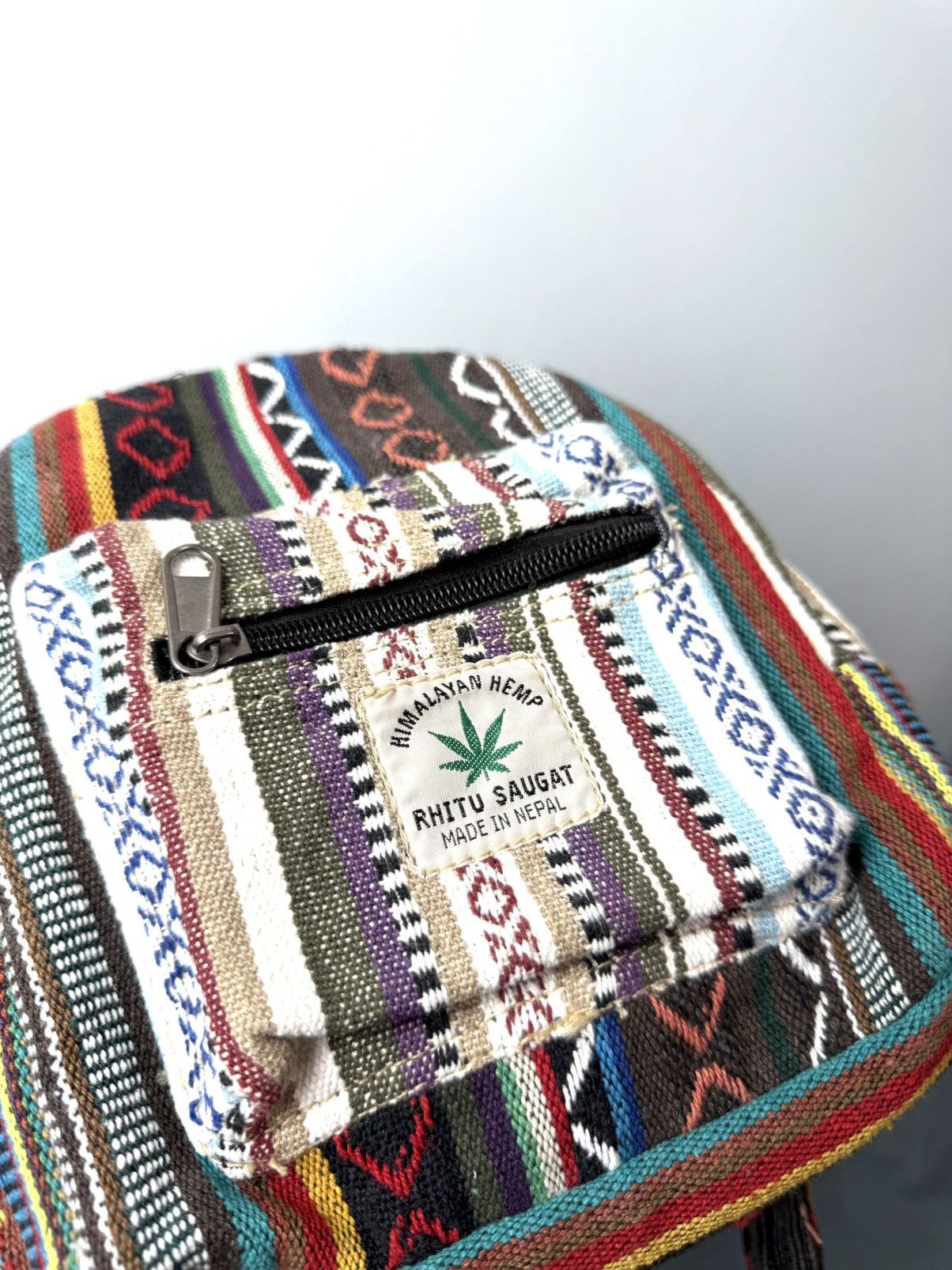 Japanese Brand 90’s Vintage Himalayan Hemp Mini Bag Pack Bob Marley Hippy Size ONE SIZE - 3 Thumbnail