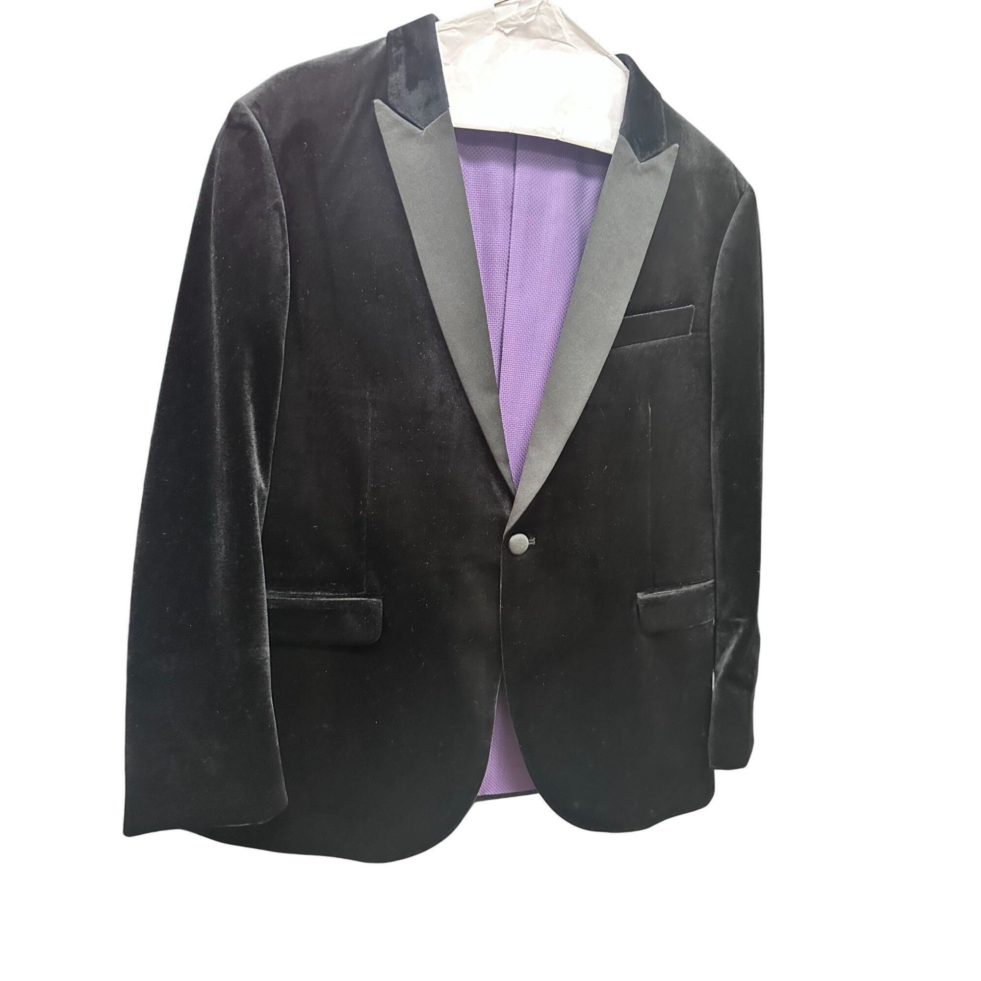 NEW Men's Mark of Distinction Black Velvet prom tuxedo dinne