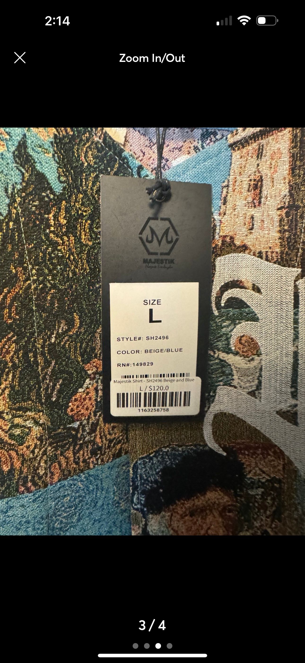 Majestic Majestik shirt. Masterpiece jacquard Size US L / EU 52-54 / 3 - 2 Thumbnail
