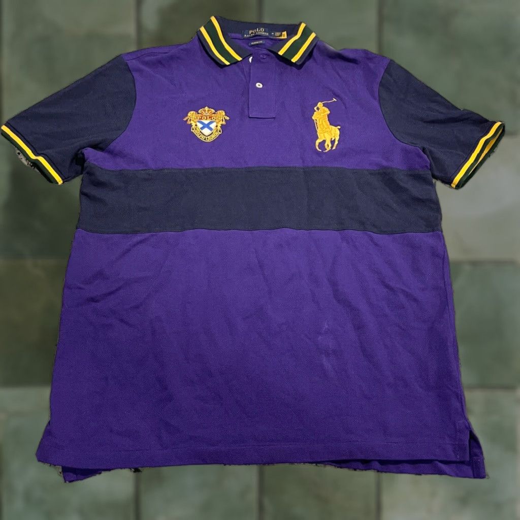 Polo Ralph Lauren VINTAGE Polo Ralph Lauren Big Pony Rugby Shirt Men M Purple Navy Tokyo Crown RL Crest 80s 90s Rugby Mens Polo Ralph Lauren Big Pony Size US M / EU 48-50 / 2 - 1 Thumbnail