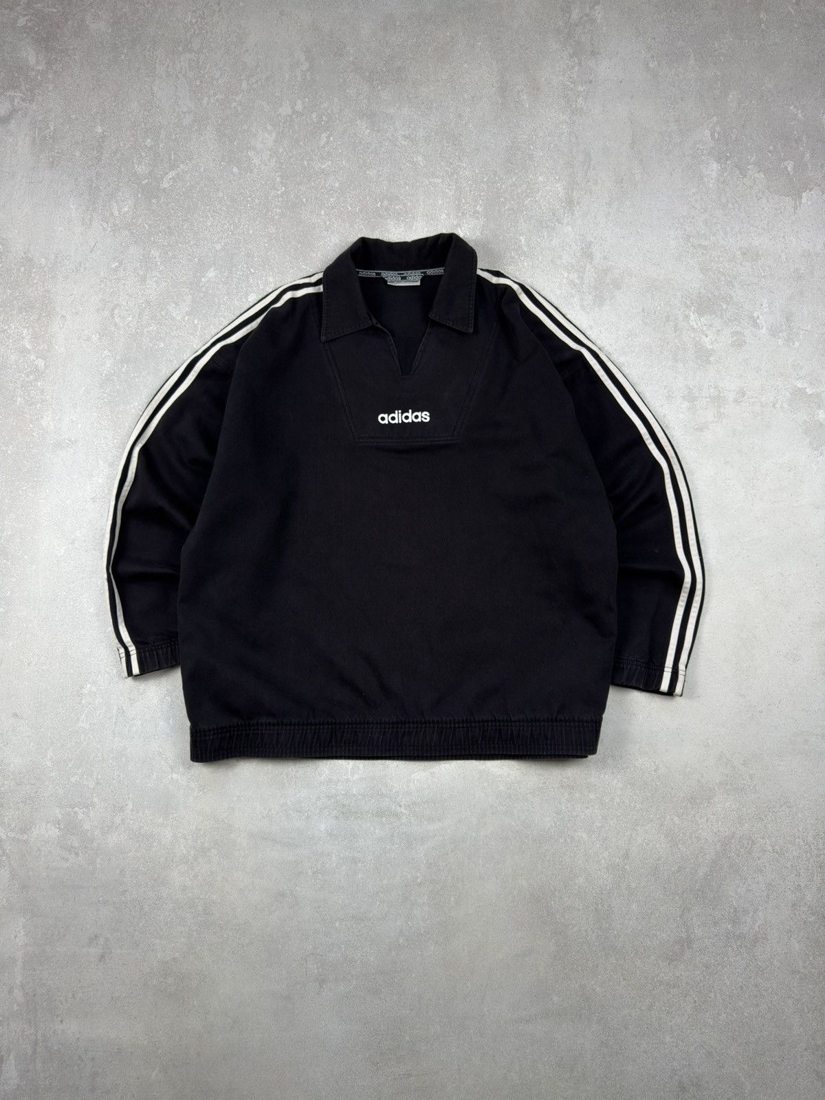 Adidas Vintage Adidas 00s Training Black Jacket Central Logo Size US L / EU 52-54 / 3 - 1 Thumbnail