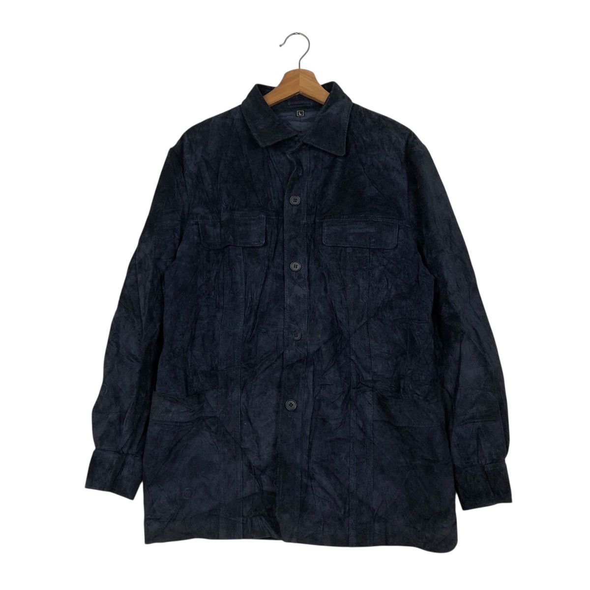 Japanese Brand 📌Vintage Chore Leather Jacket Jubian Blanket Issey Miyake Size US L / EU 52-54 / 3 - 2 Thumbnail