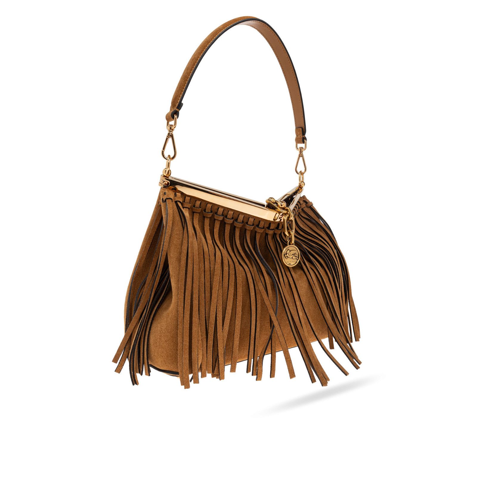 Etro ETRO Vela Medium Brown Suede Shoulder Bag New And Authentic Size ONE SIZE - 3 Thumbnail