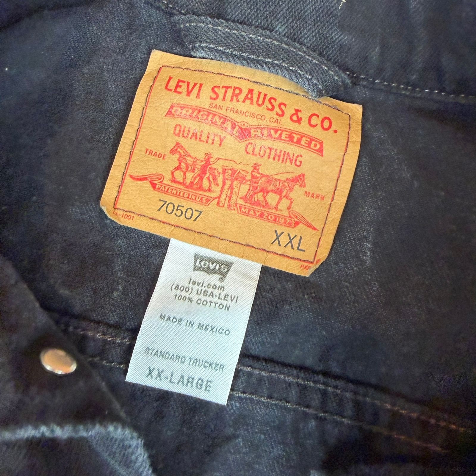 Levi's Vintage Levi's Black Trucker Jacket - Size XXL Size US XXL / EU 58 / 5 - 3 Thumbnail