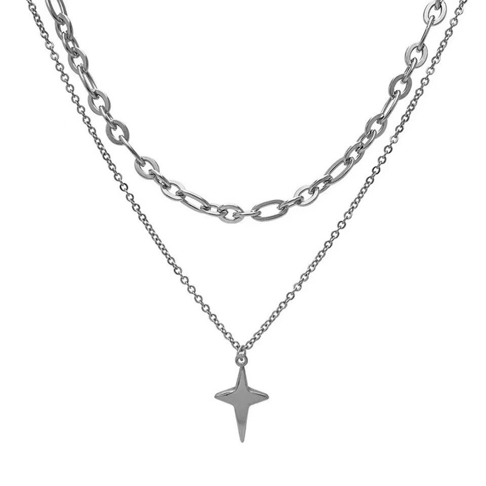 Jewelry Cross Titanium steel Necklace Chain Size ONE SIZE - 1 Thumbnail