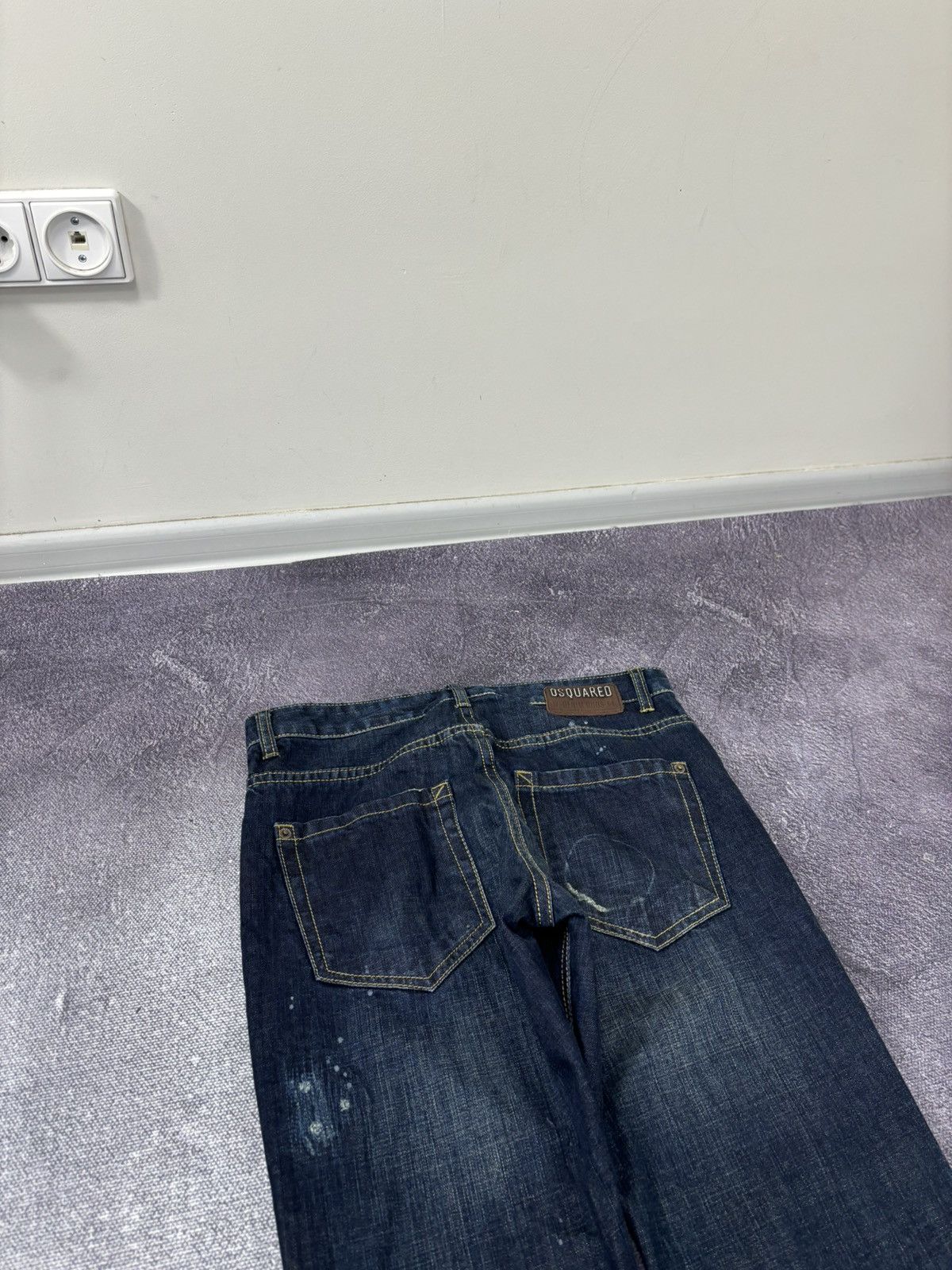 Dsquared2 Dsquared2 Men’s Faded Navy Blue Ripped Slim Fit Denim Jeans Size US 32 / EU 48 - 17 Thumbnail