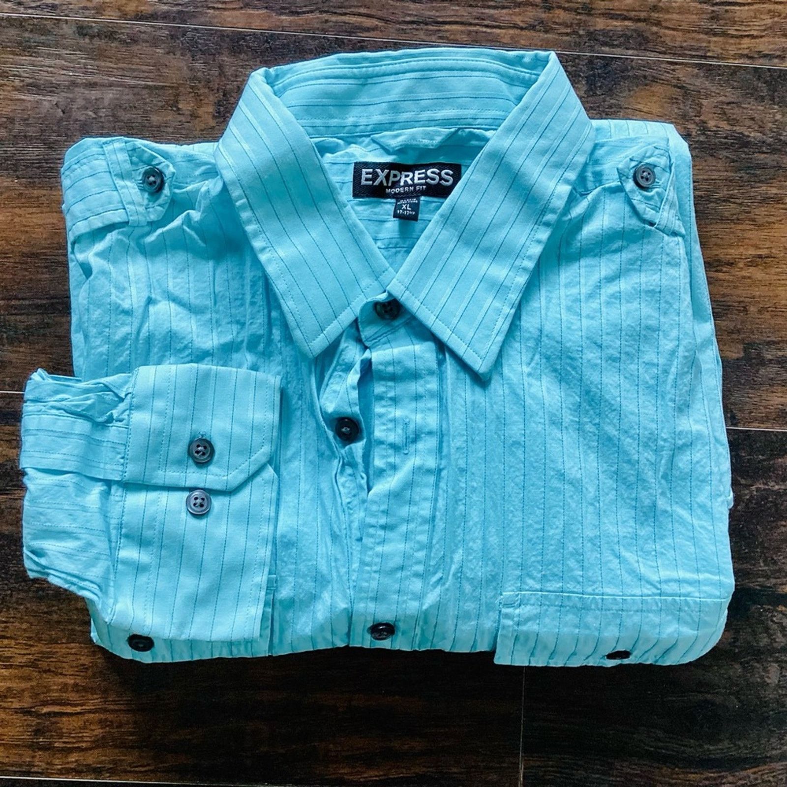 Express Express Modern Fit Button Down Shirt Size US XL / EU 56 / 4 - 1 Thumbnail