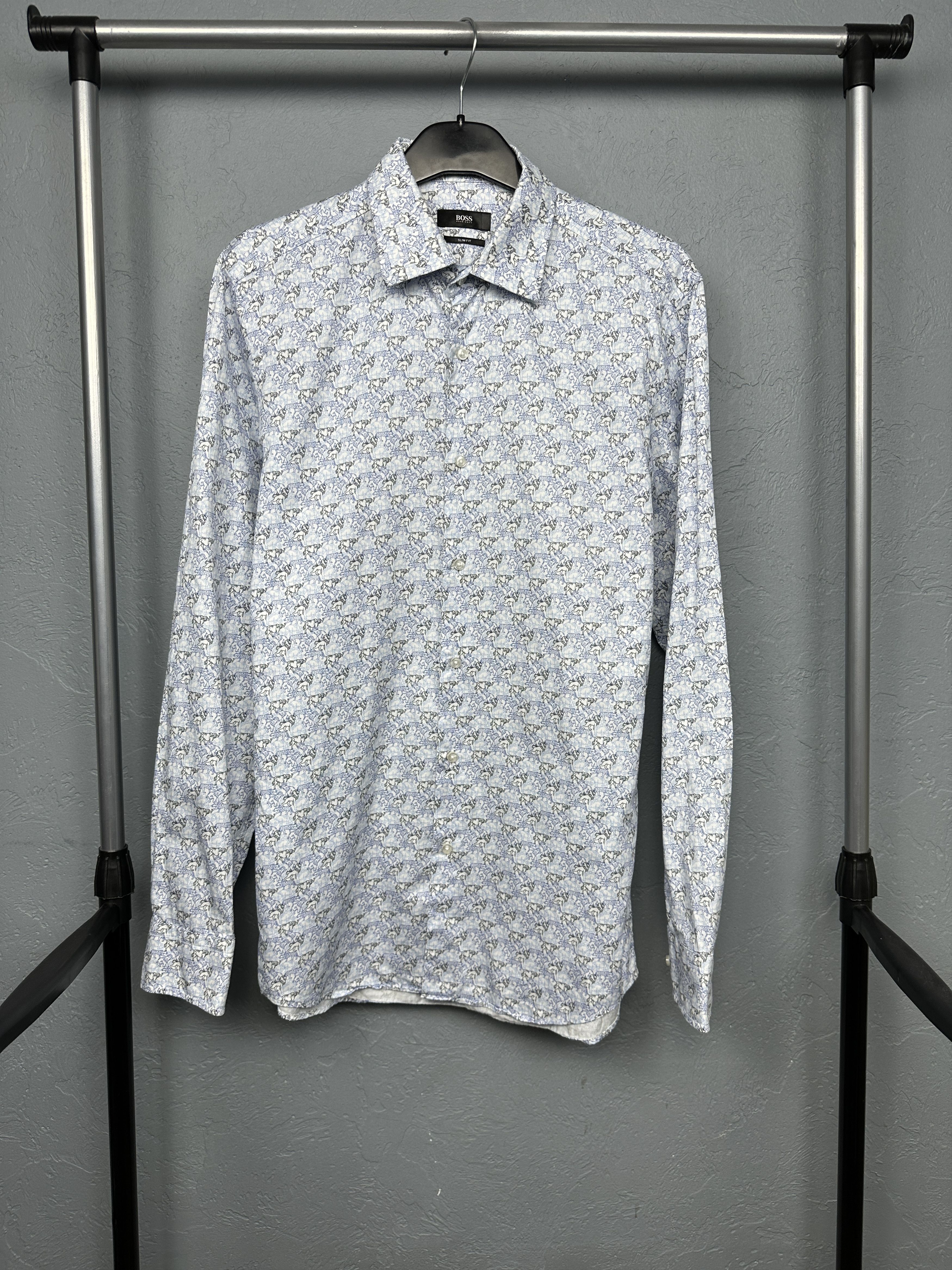 Hugo Boss Hugo Boss Mens Long Sleeve Shirt Size US M / EU 48-50 / 2 - 1 Thumbnail