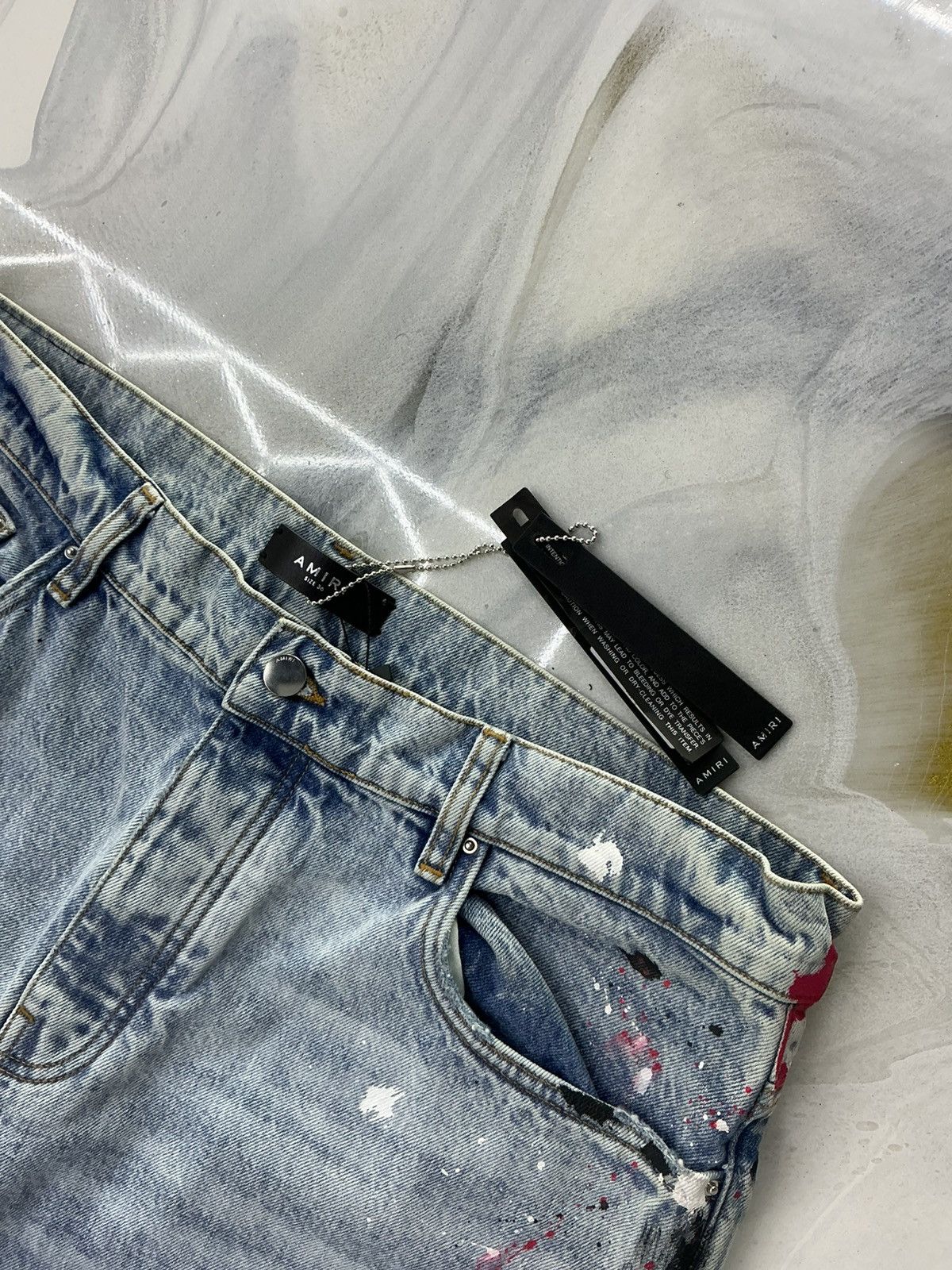 Amiri Amiri Painter Jeans Blue Pink Size 36 Size US 36 / EU 52 - 5 Thumbnail