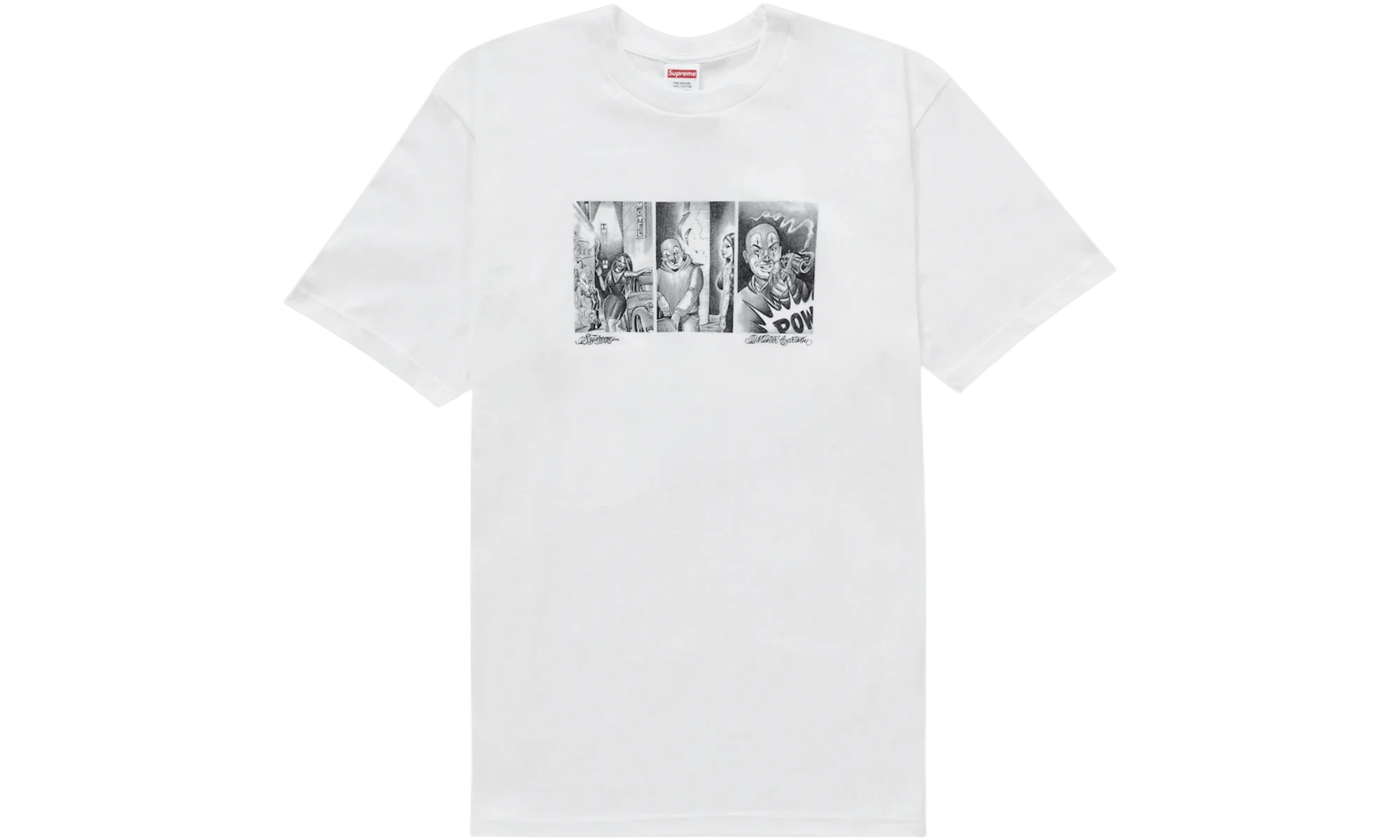 Supreme Mister Cartoon Pow Tee White (Preowned) Size US L / EU 52-54 / 3 - 1 Preview