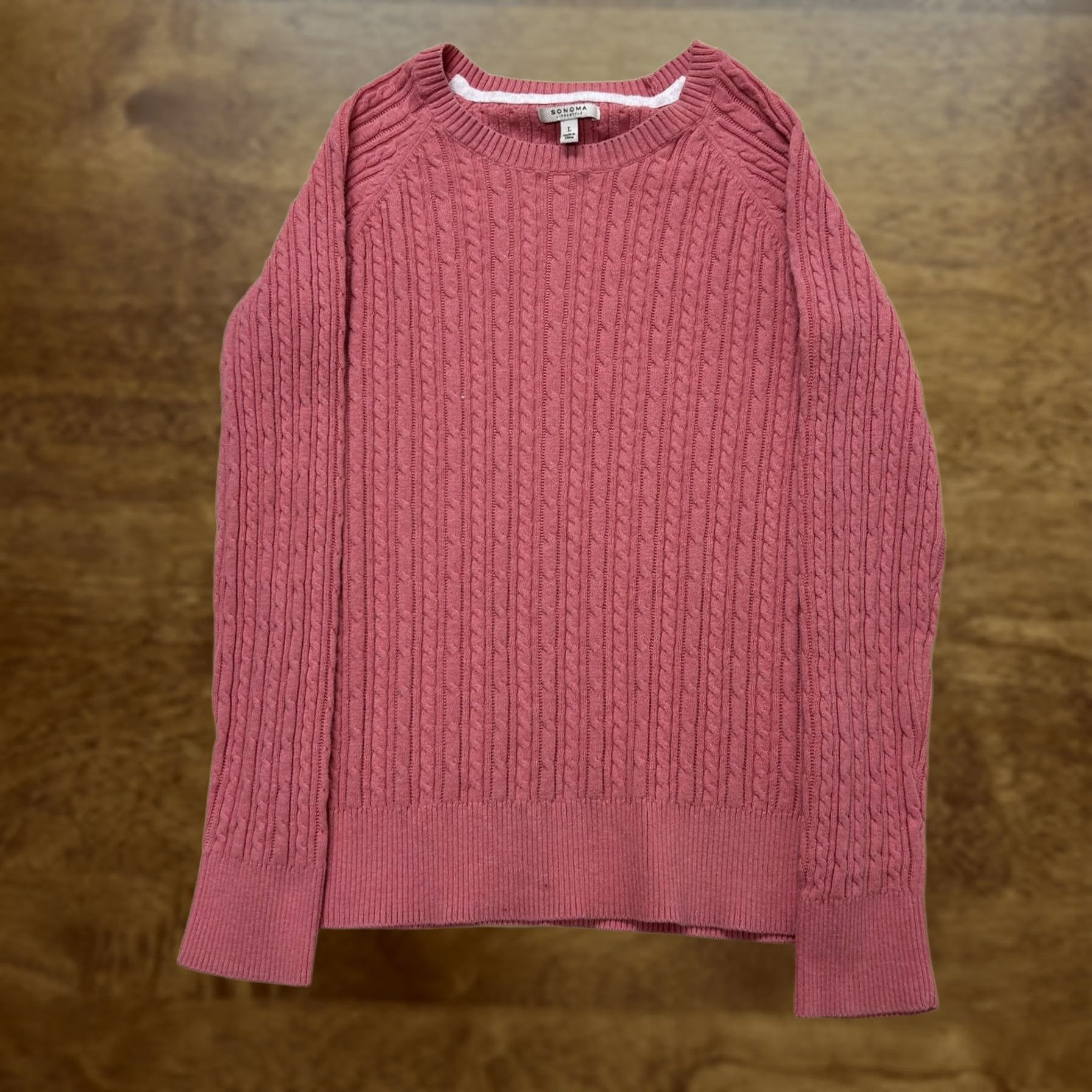 Pinko Sonoma Lifestyle Pink Pullover Womens Large Sweater - Vintage Condition Size L / US 10 / IT 46 - 1 Thumbnail