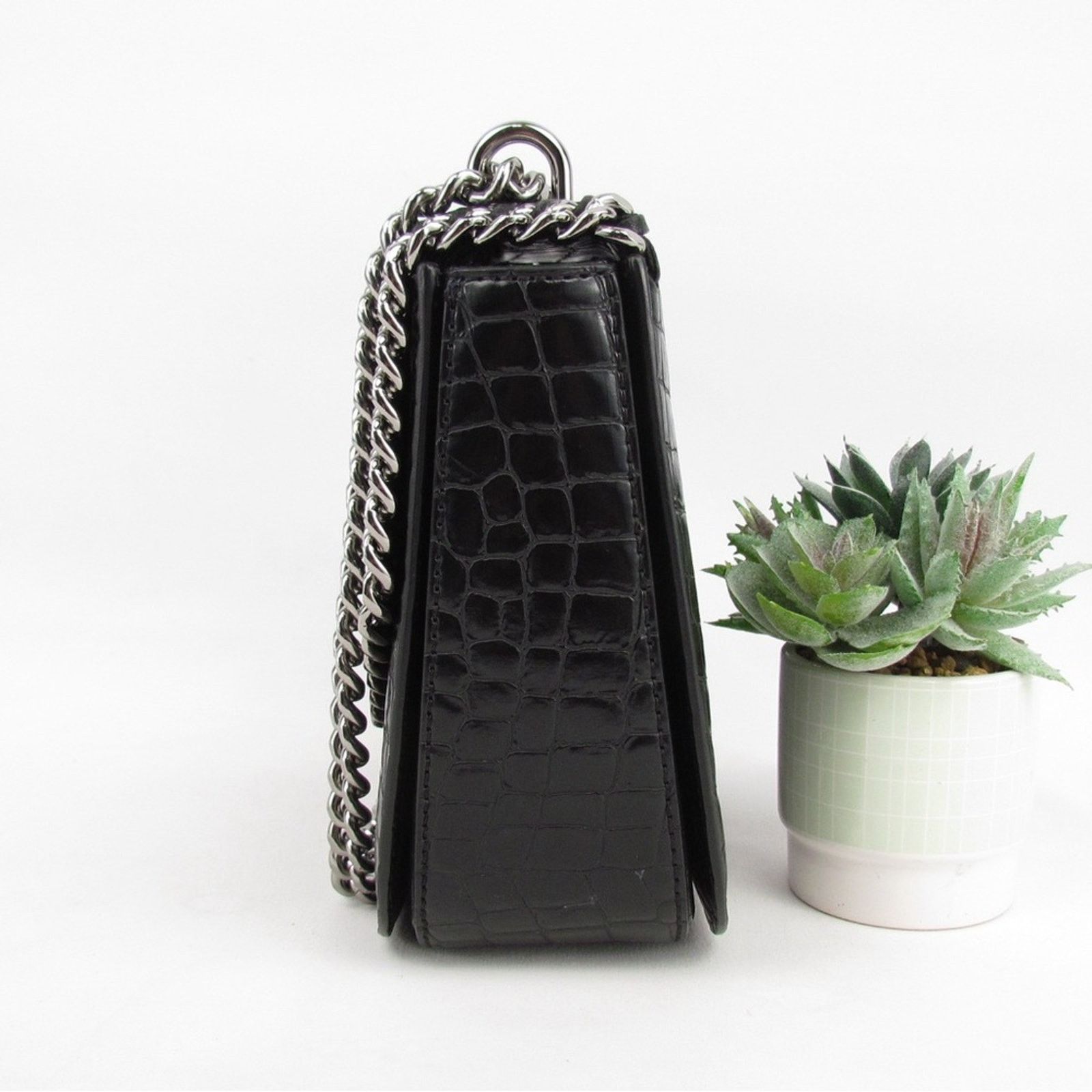 Stella McCartney Stella McCartney Croc Embossed Falabella Star Box Bag Size ONE SIZE - 7 Thumbnail