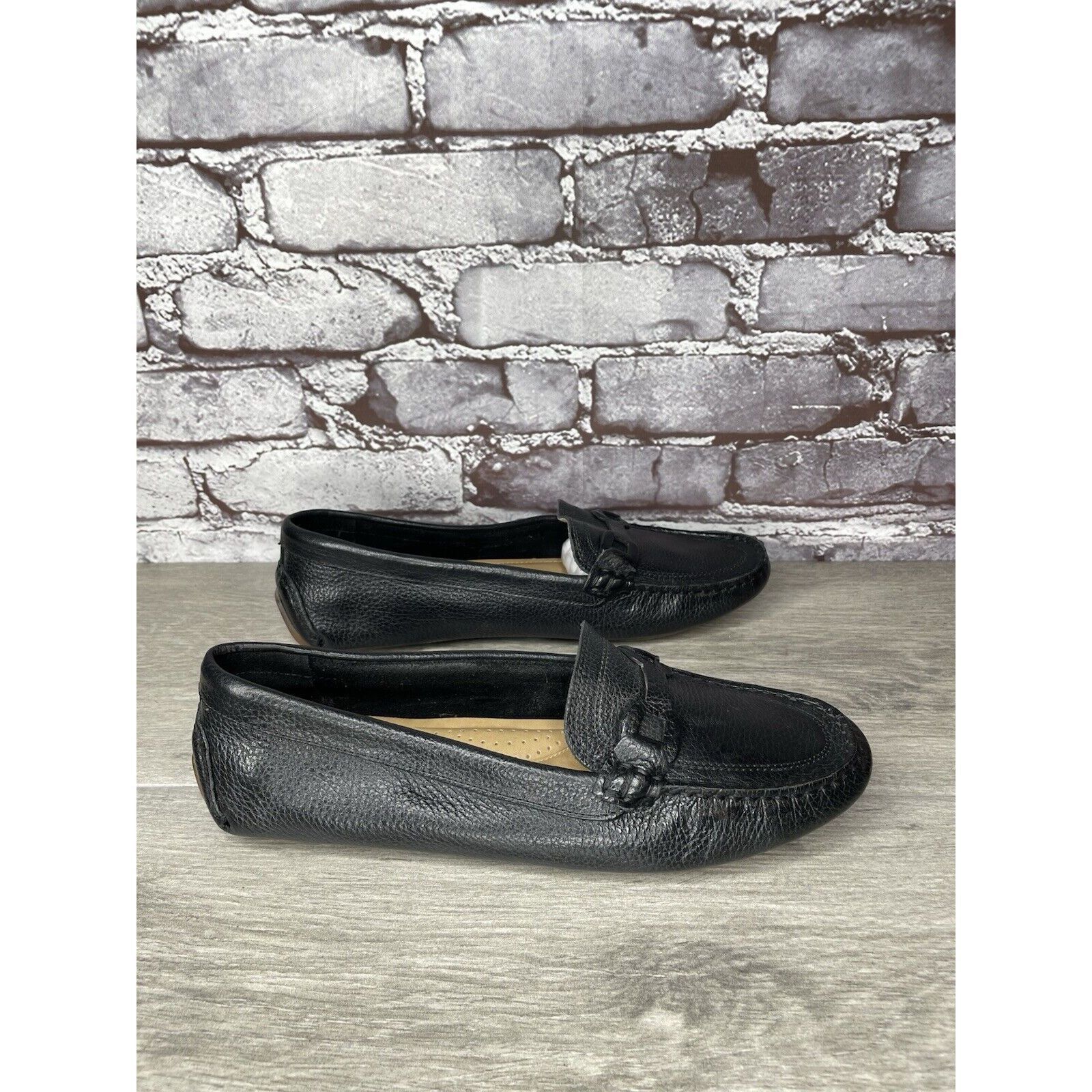 Bass G.H. Bass & Co. Bass Reese Black Leather Driving Loafers Wom Size US 9.5 / IT 39.5 - 12 Thumbnail