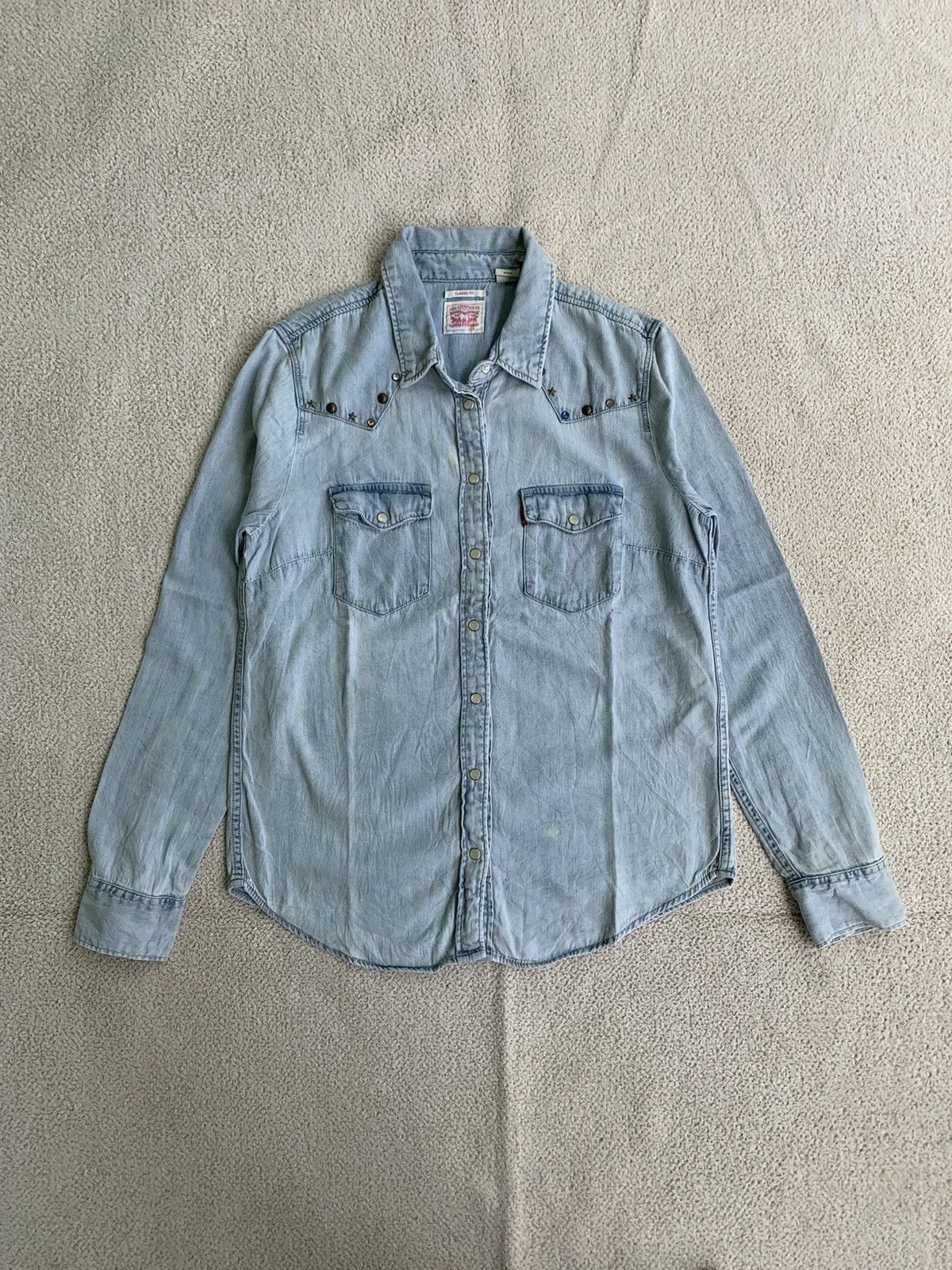Levi's × Vintage Undefined Blue Faded Shirt Levis Size US S / EU 44-46 / 1 - 1 Thumbnail