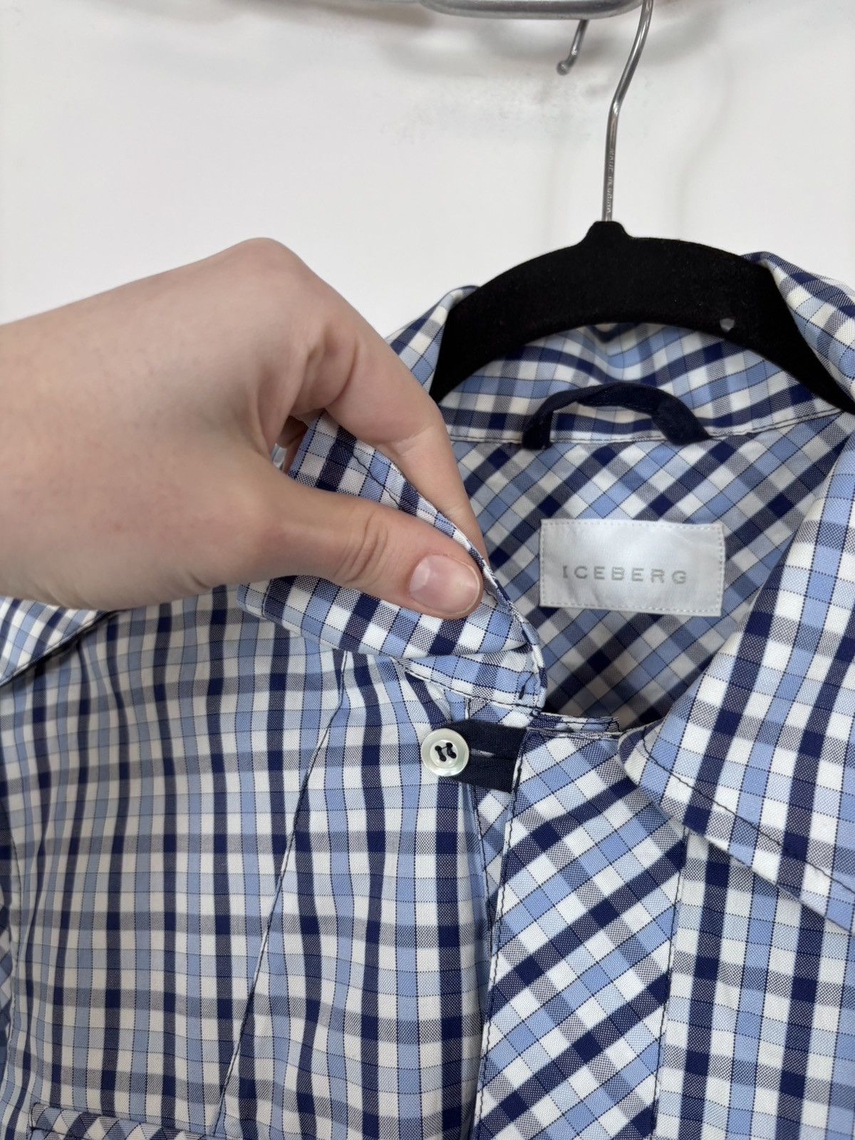 Iceberg Iceberg Vintage Men’s Gingham Check Long Sleeve Shirt Size US L / EU 52-54 / 3 - 4 Thumbnail