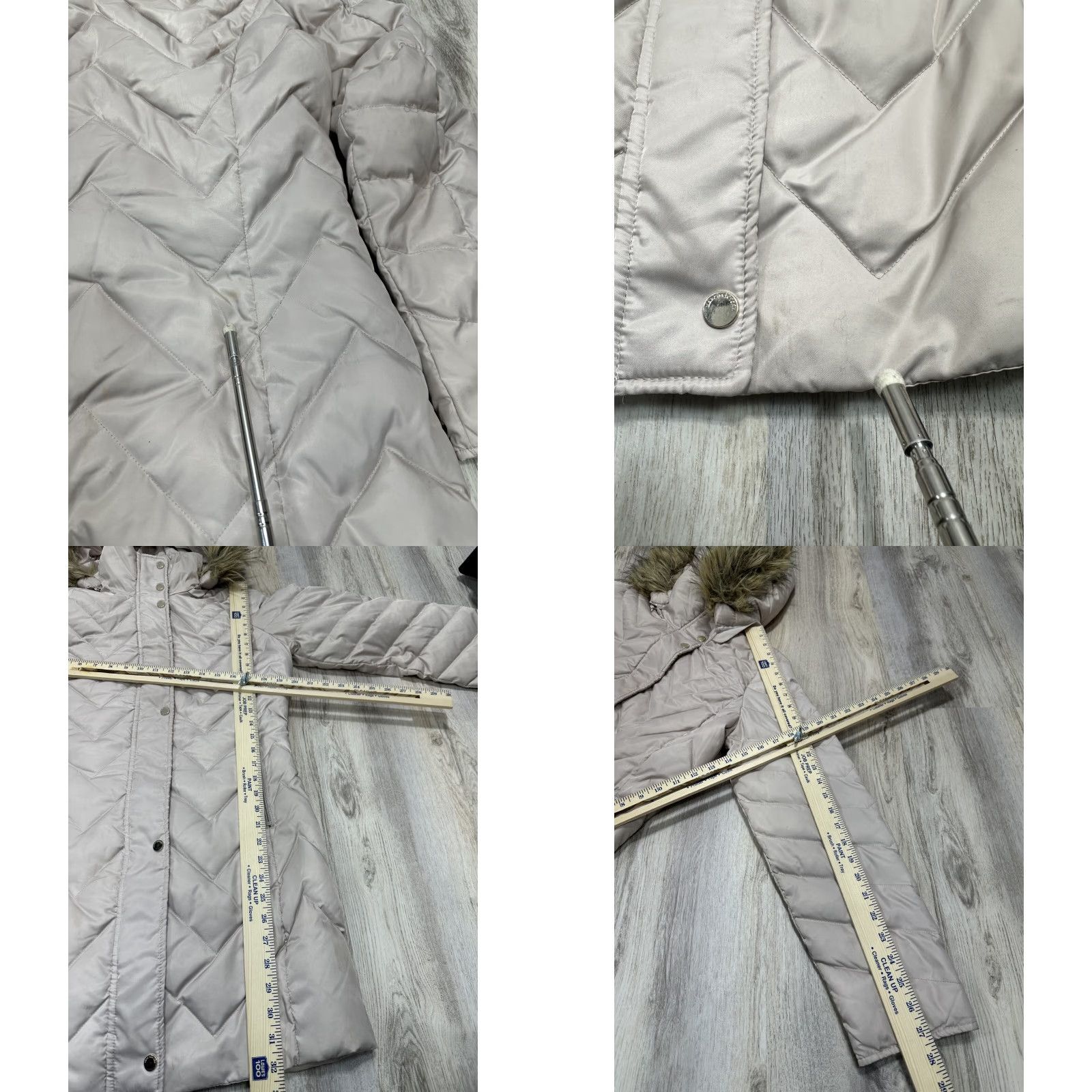 Vintage Marc New York Andrew Marc Light pink Quilted Down Jacket Hooded Zip Up S Womens Jacket Size S / US 4 / IT 40 - 9 Thumbnail
