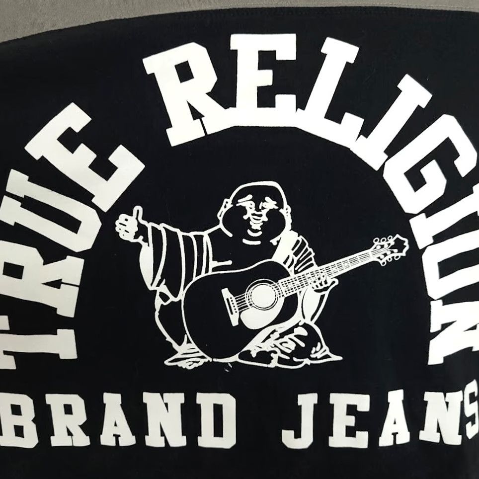 True Religion True Religion T Shirt Mens Size Large Floral Print Buddha Flowers Black Cotton Crew Neck Short Sleeve Regular 2010-2019 Size US L / EU 52-54 / 3 - 3 Thumbnail