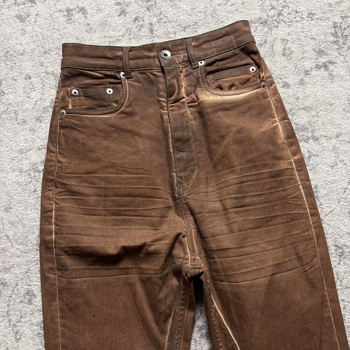 Rick Owens Rick Owens DRKSHDW Henna Brown Waxed Bolan Jeans | Size 26 Size US 26 / EU 42 - 6 Thumbnail