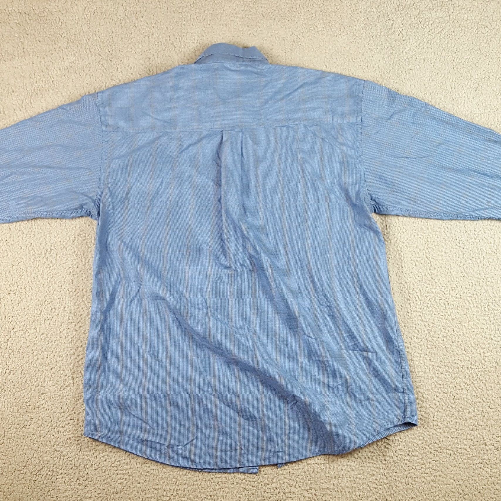 Wrangler VINTAGE Wrangler George Strait Western Striped Button-Down Shirt Adult L Blue Cotton 90s Western Mens Size US L / EU 52-54 / 3 - 5 Thumbnail