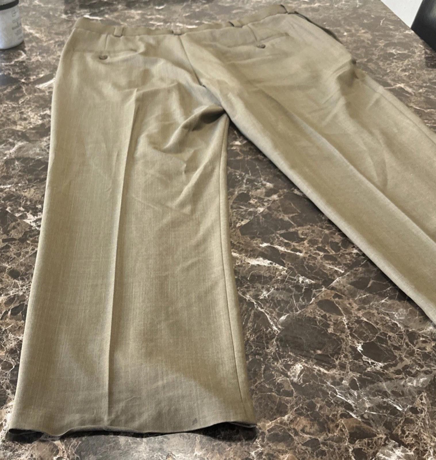 Haggar Hagger Men's Dress Pants Size 40 X 30 Brown Classic Fit Size US 40 / EU 56 - 7 Thumbnail