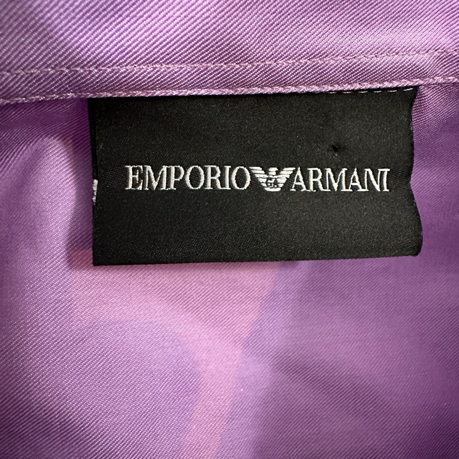 Emporio Armani Emporio Armani Shirt Mens Large Purple Long Sleeve Button Up Size US L / EU 52-54 / 3 - 5 Thumbnail