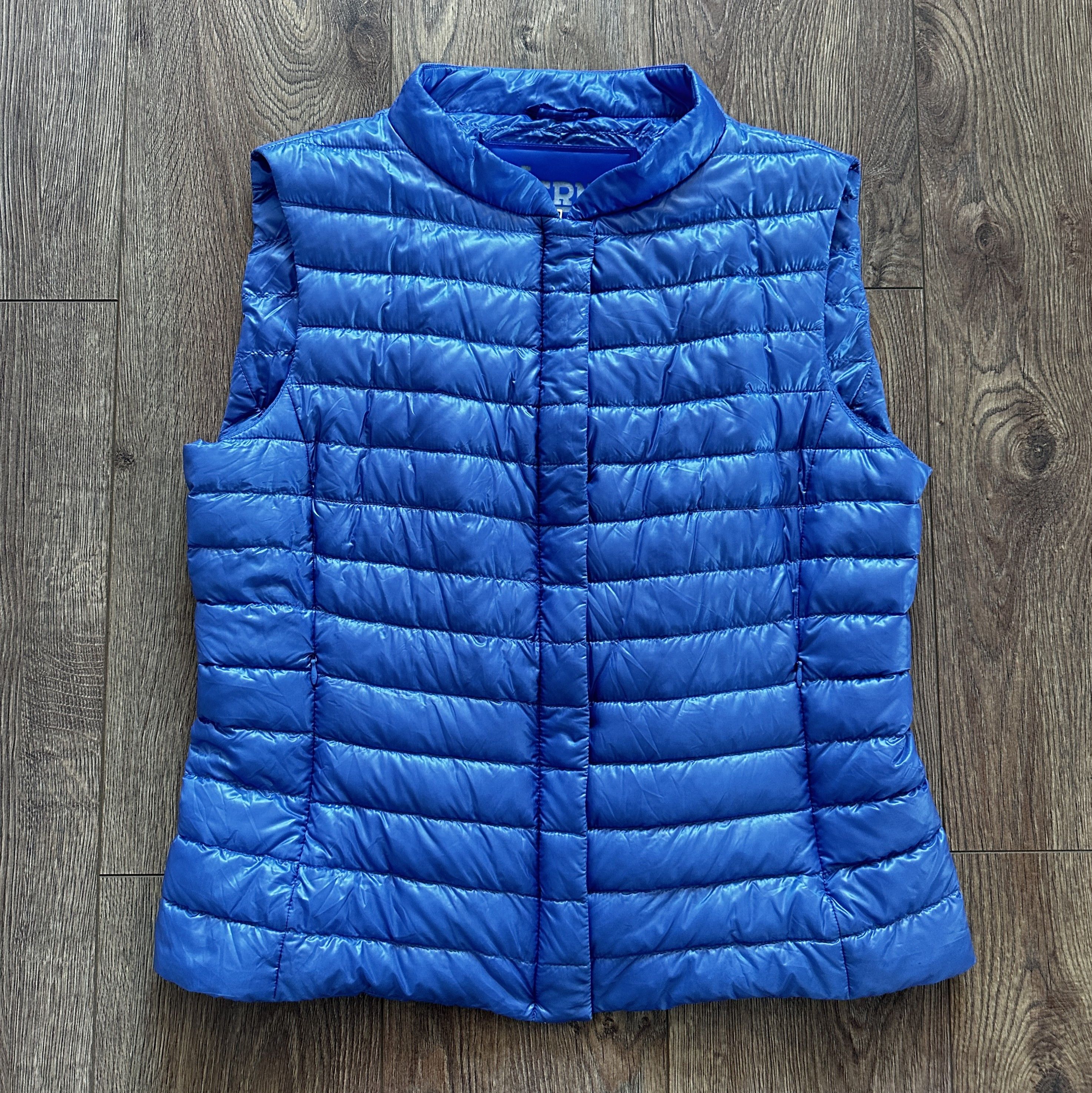 Herno HERNO Full Zip Quilted Down Vest Blue Luxury Brand Fashion Size L / US 10 / IT 46 - 16 Thumbnail