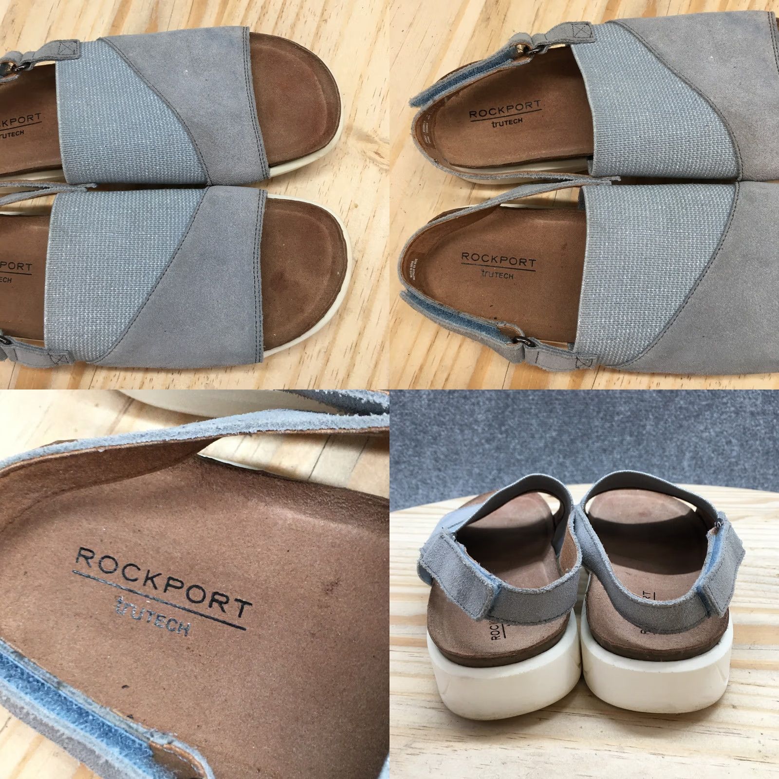 Rockport Rockport Sandals Womens 7.5 M Kyra Slingback Blue Leather Casual Comfort CI4824 Size US 8 / IT 38 - 9 Thumbnail