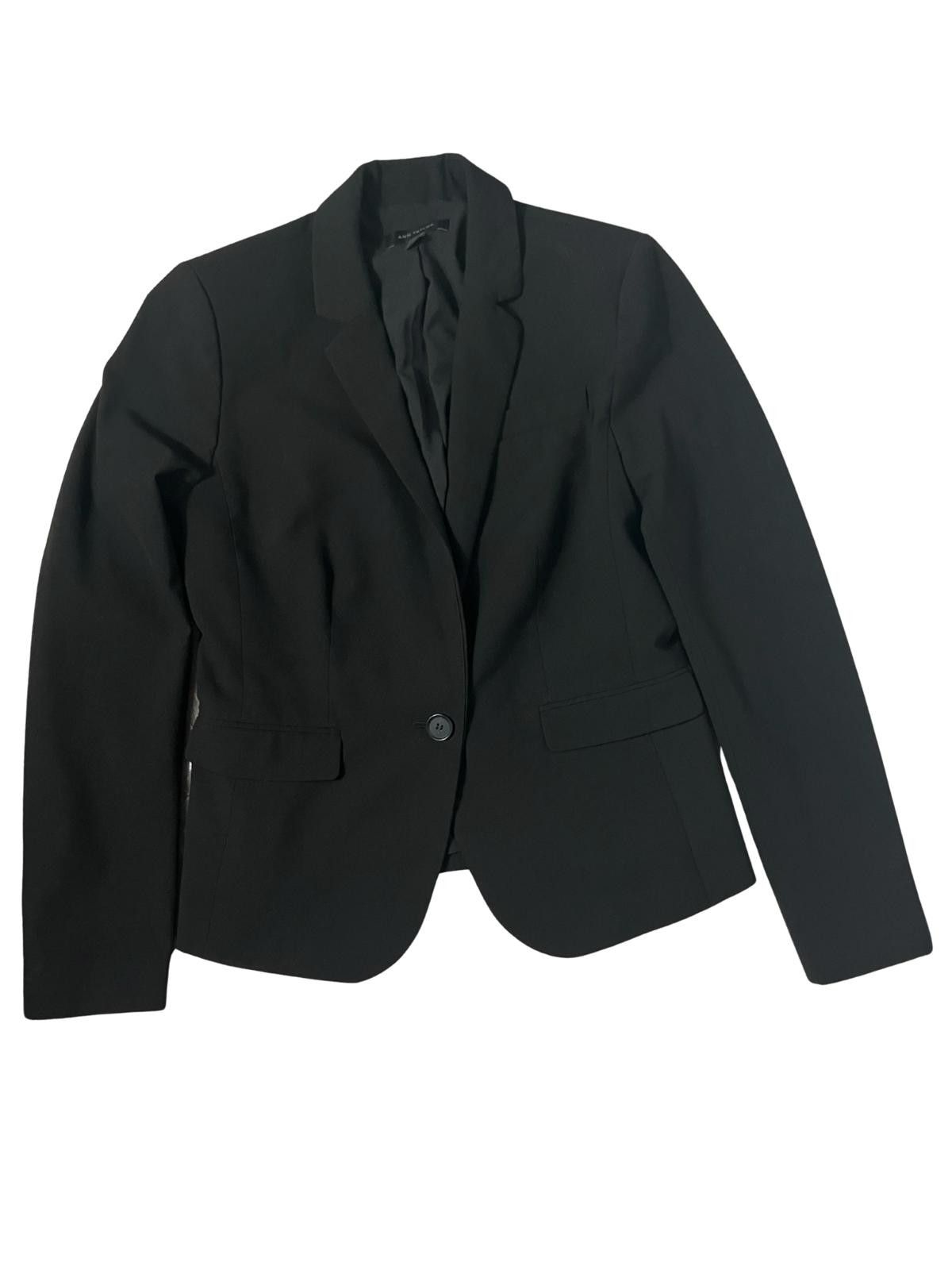 Ann Taylor Ann Taylor Black Blazer Size 0 Stretch Career Jacket Size XXS / US 00 / IT 34 - 4 Thumbnail