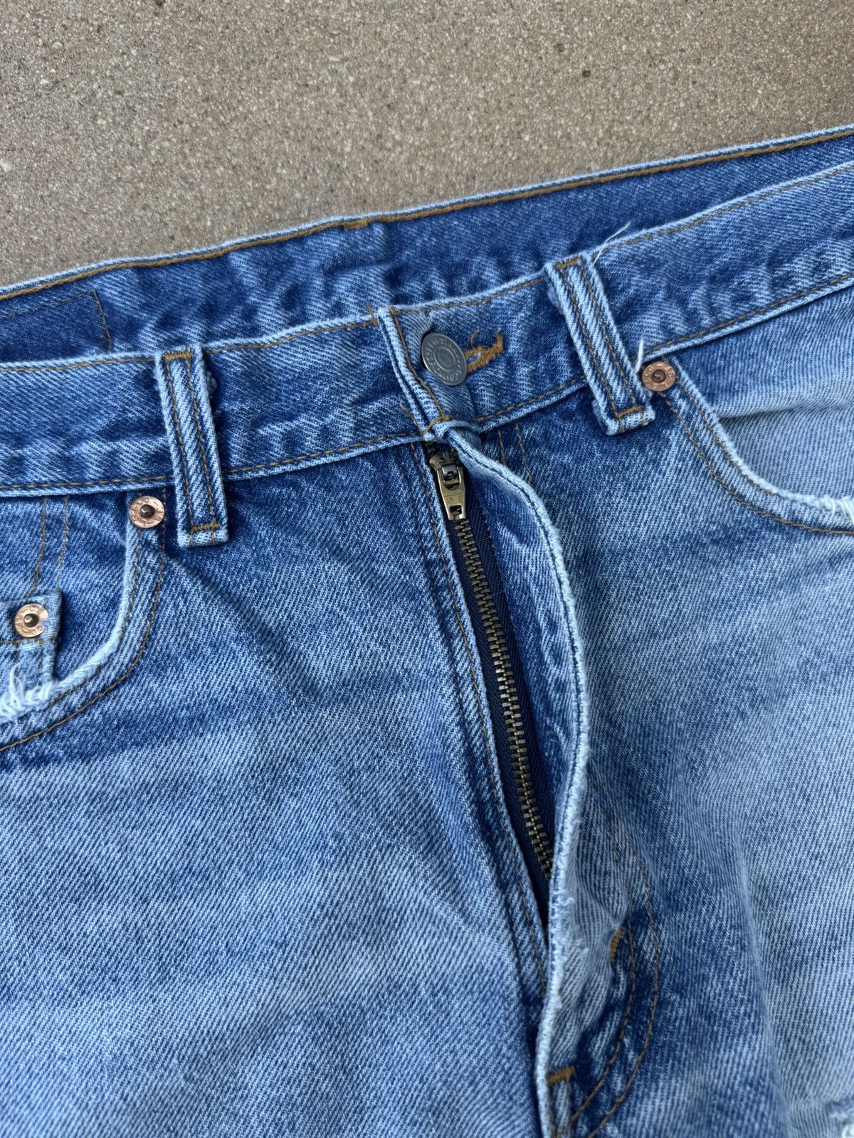 Levi's Vtg 90s Levi’s 517xx Red Tab Bootcut Flare Faded Jeans 33x29 Size US 33 - 5 Thumbnail