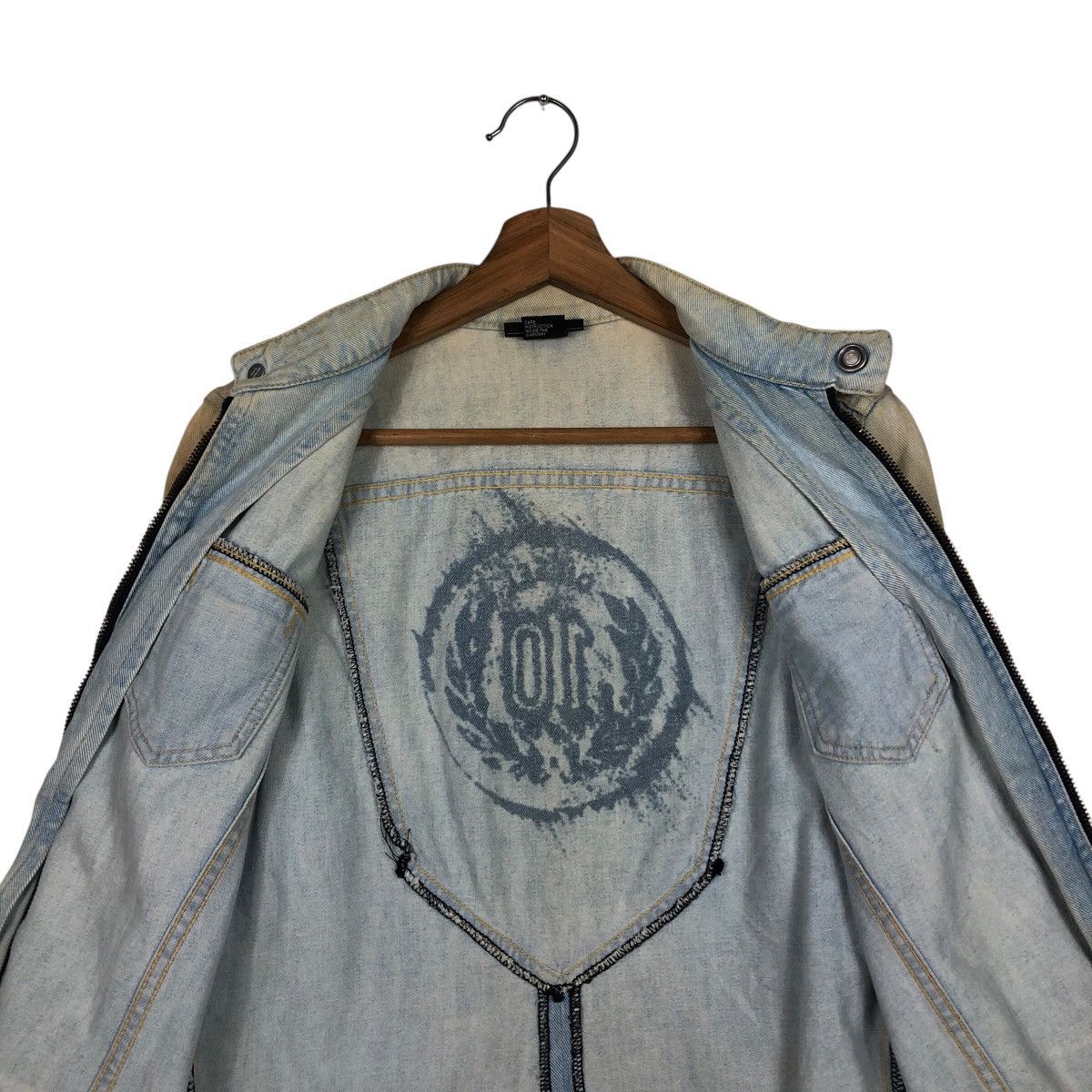 Diesel 📌Cropped Denim Biker Jacket Diesel Acid Wash Design Size US S / EU 44-46 / 1 - 14 Thumbnail