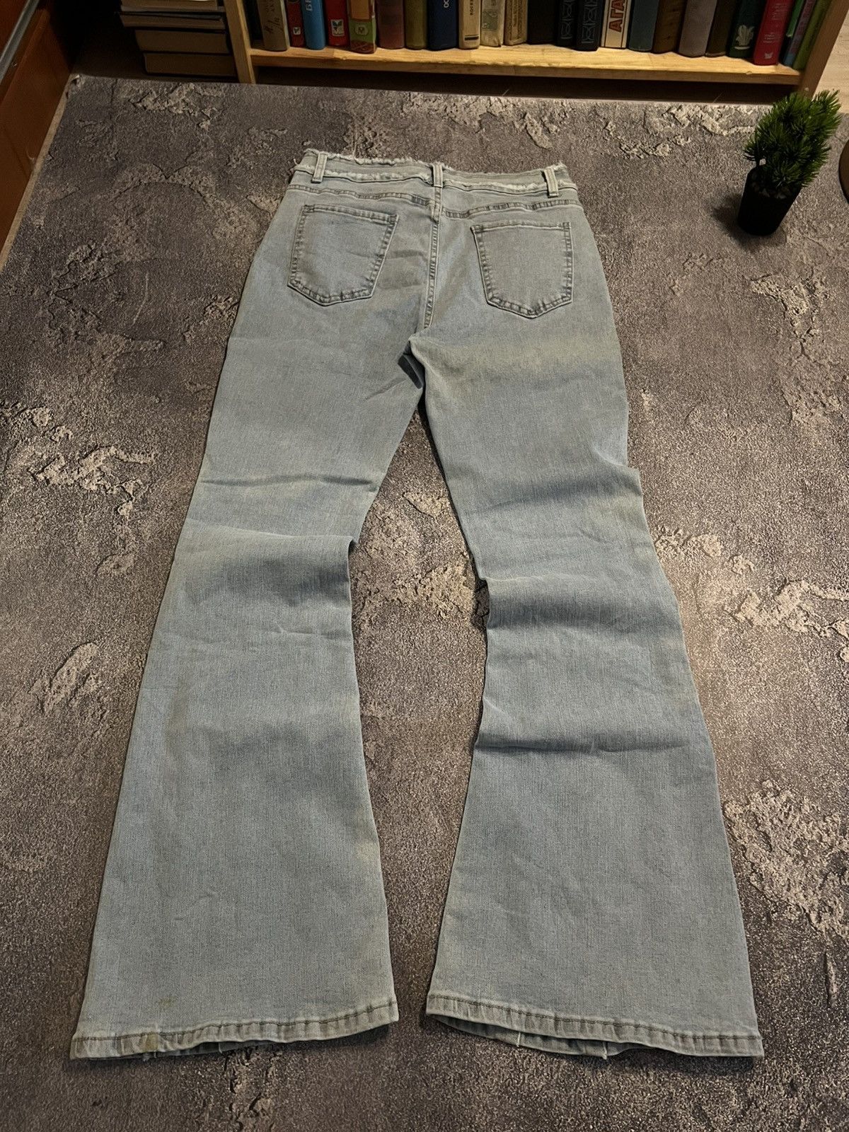 Vintage Balenciaga Style Y2K Flare / Archive Japan Jean Drip Cut Size US 32 / EU 48 - 4 Thumbnail