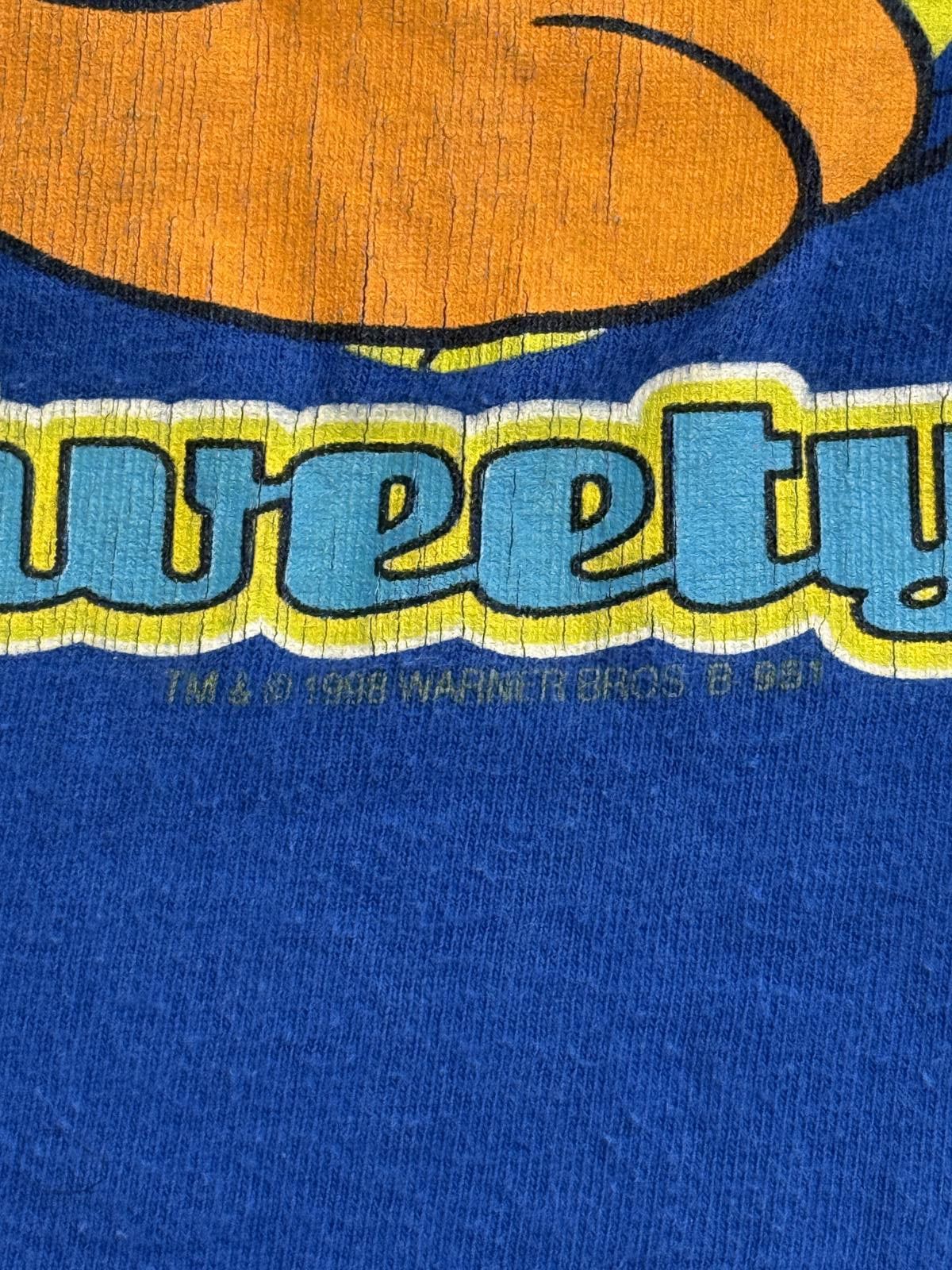 Designer Vintage Tweety Bird T-shirt Acid Looney Tunes 1998 Tee - L Size US L / EU 52-54 / 3 - 4 Thumbnail