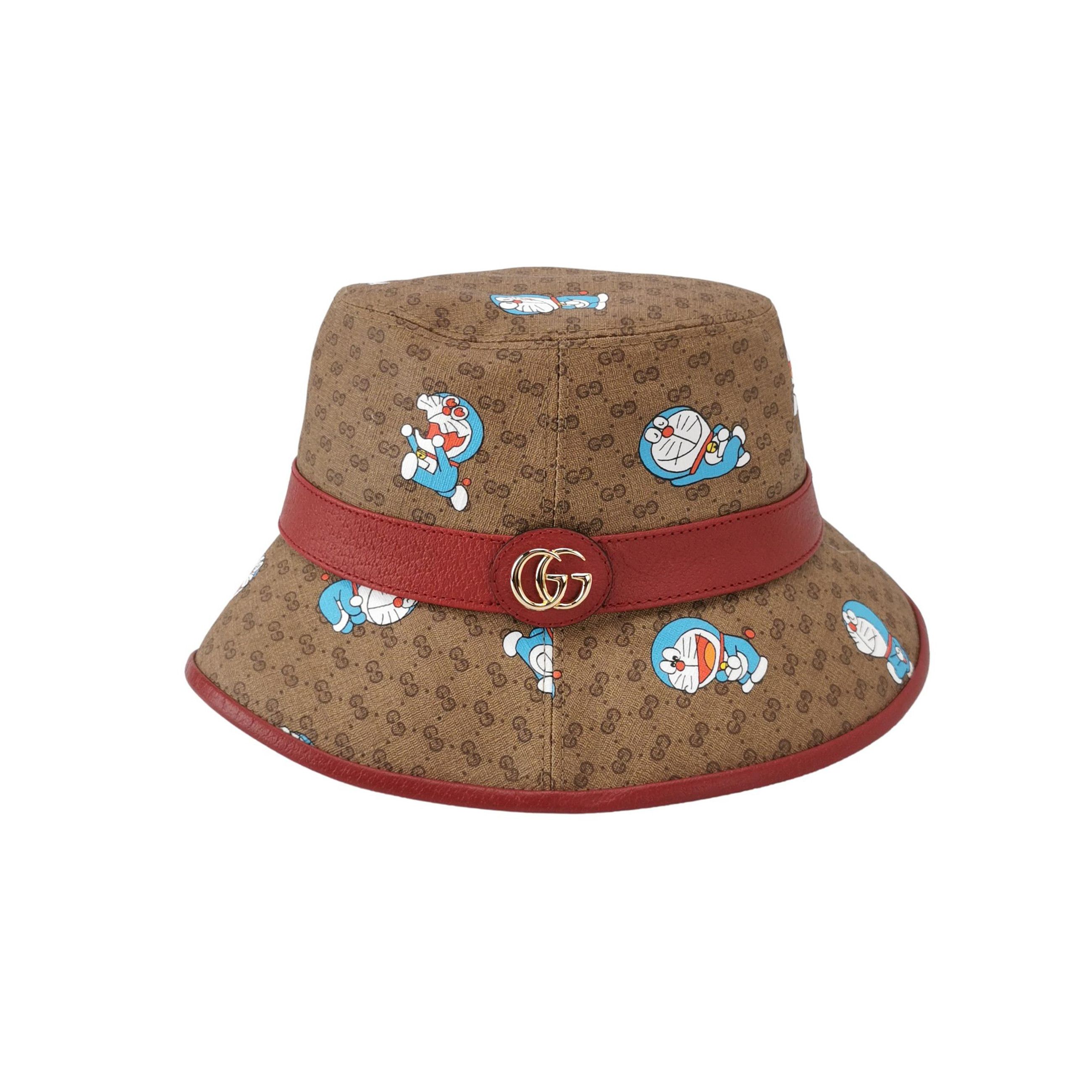 Gucci Gucci x Doraemon GG Canvas Bucket Hat Size L Size ONE SIZE - 1 Thumbnail
