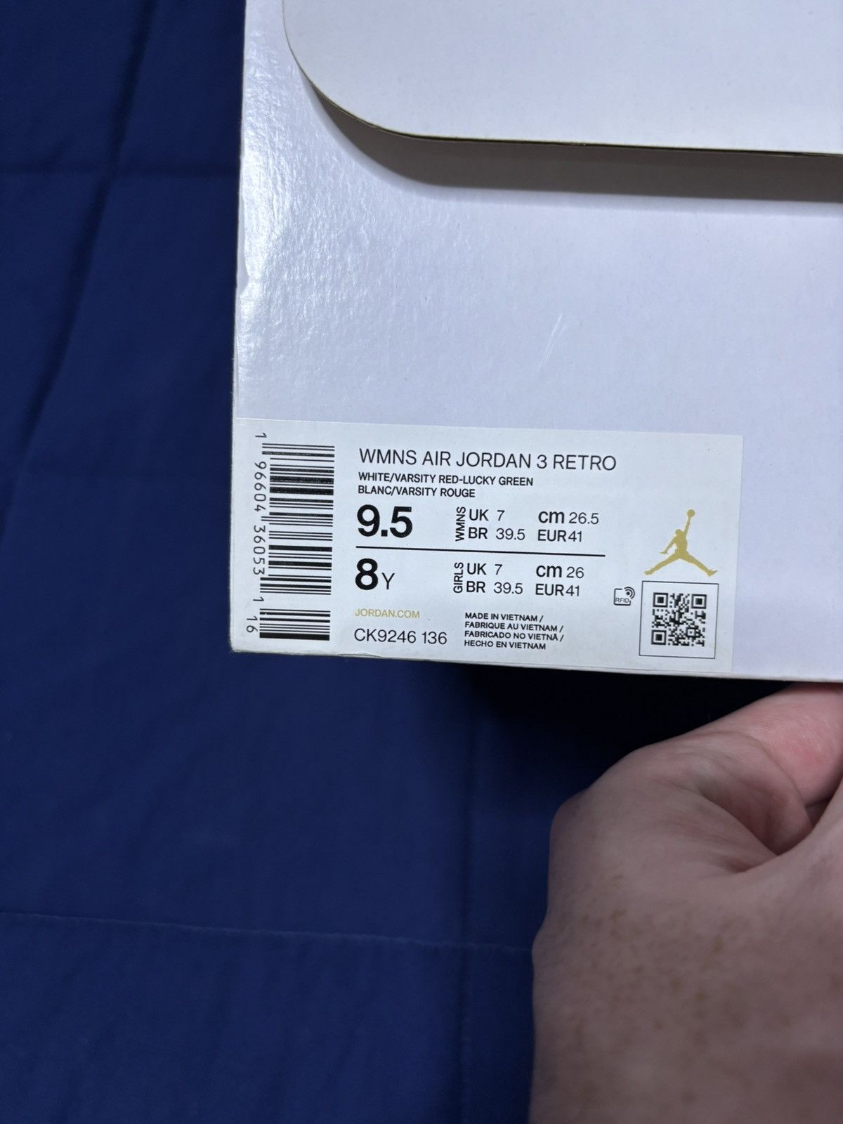 Jordan Brand Air Jordan 3 Retro Off Noir 2023 Size 8M/9.5W Size US 8 / EU 41 - 10 Thumbnail