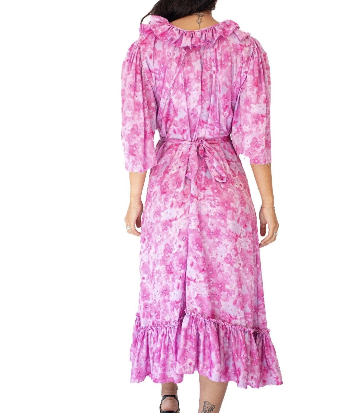 Balenciaga Balenciaga Pink Watercolor Print Dress – Elegant&Rare Piece Size S / US 4 / IT 40 - 2 Thumbnail