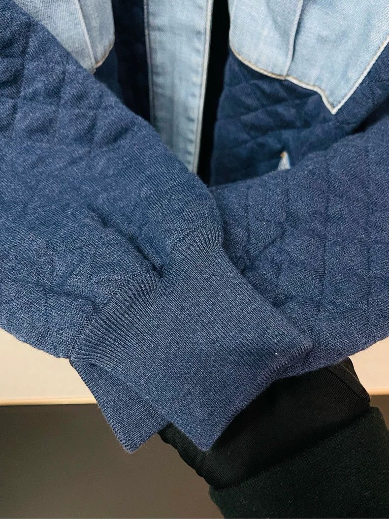 Chanel Chanel Blue denim stitched diamond-button cotton jacket 250 Size XXS / US 00 / IT 34 - 3 Thumbnail