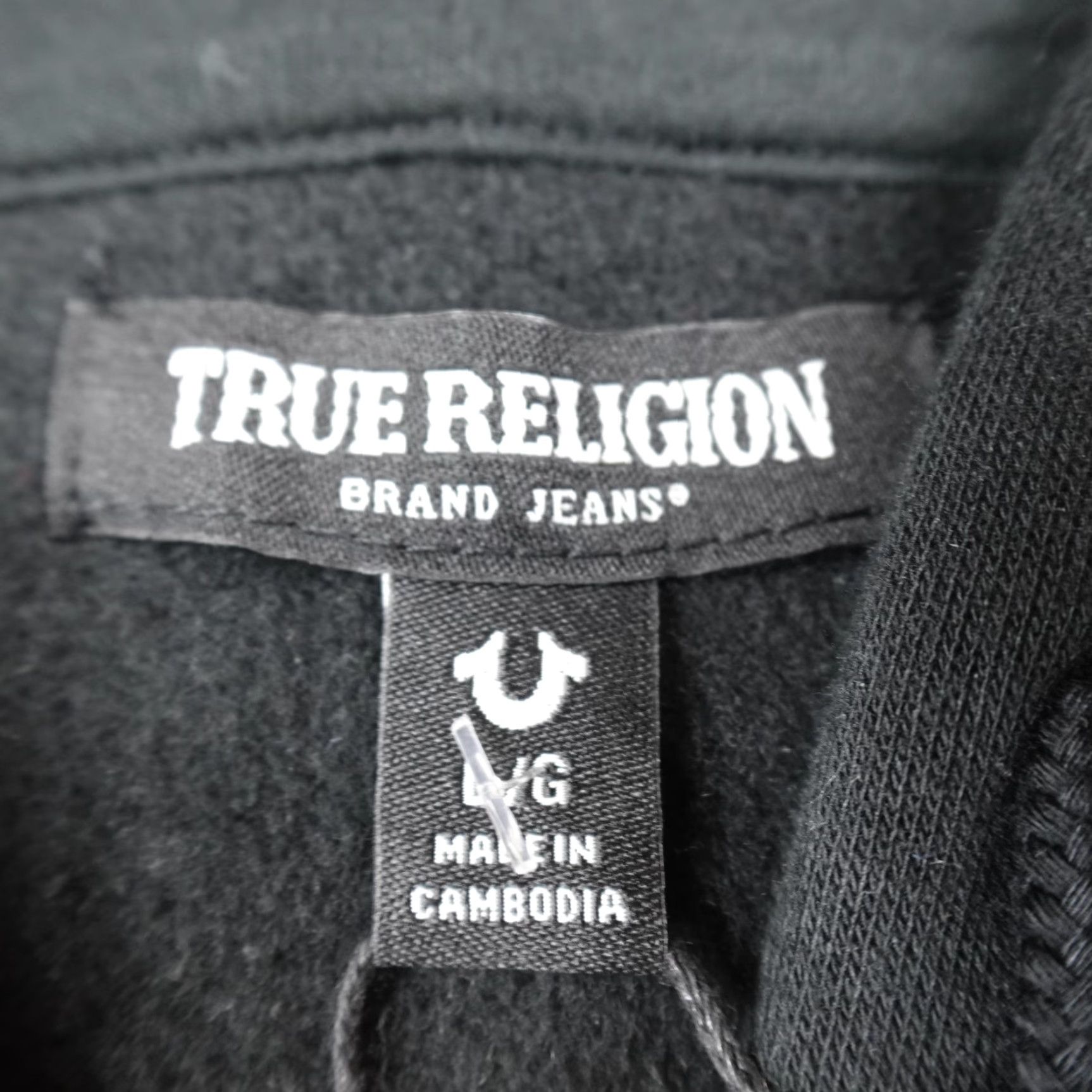 True Religion TRUE RELIGION Hoodie Mens L Black Logo Full Zip Sweatshirt Sweater Jacket Size US L / EU 52-54 / 3 - 5 Thumbnail