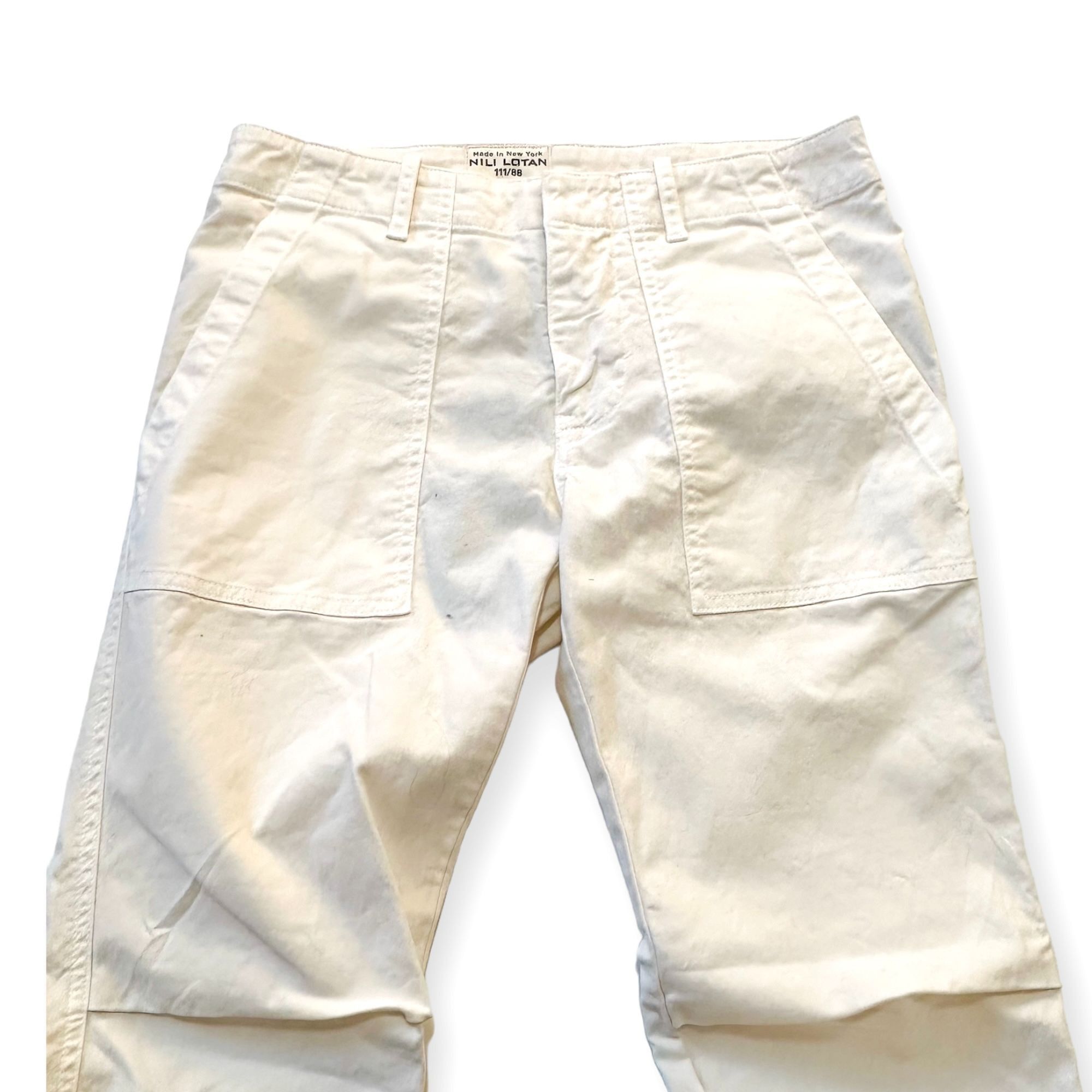 Nili Lotan Nili Lotan Cropped Military Pants, Eggshell, Size 0, Ankle Z Size 25" / US 0 / IT 36 - 5 Thumbnail